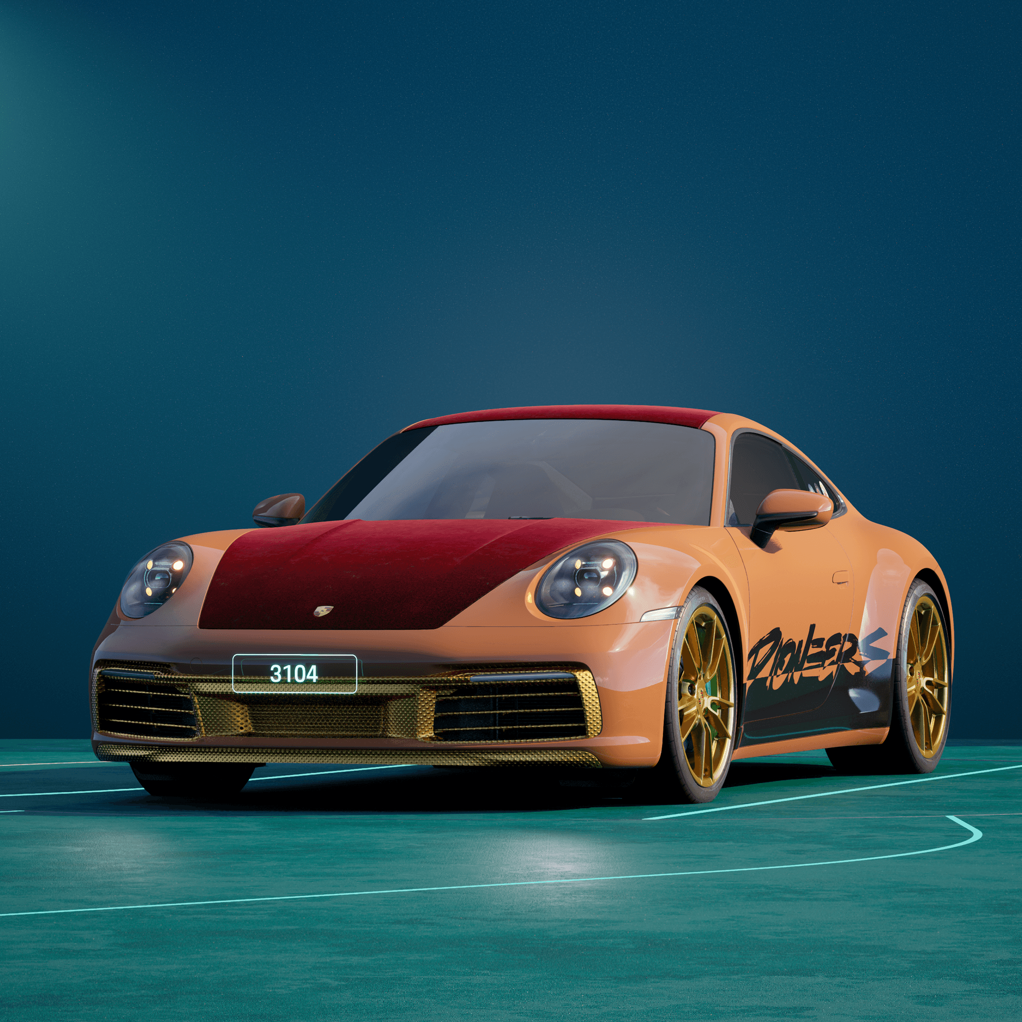 The PORSCHΞ 911 3104 image in phase
