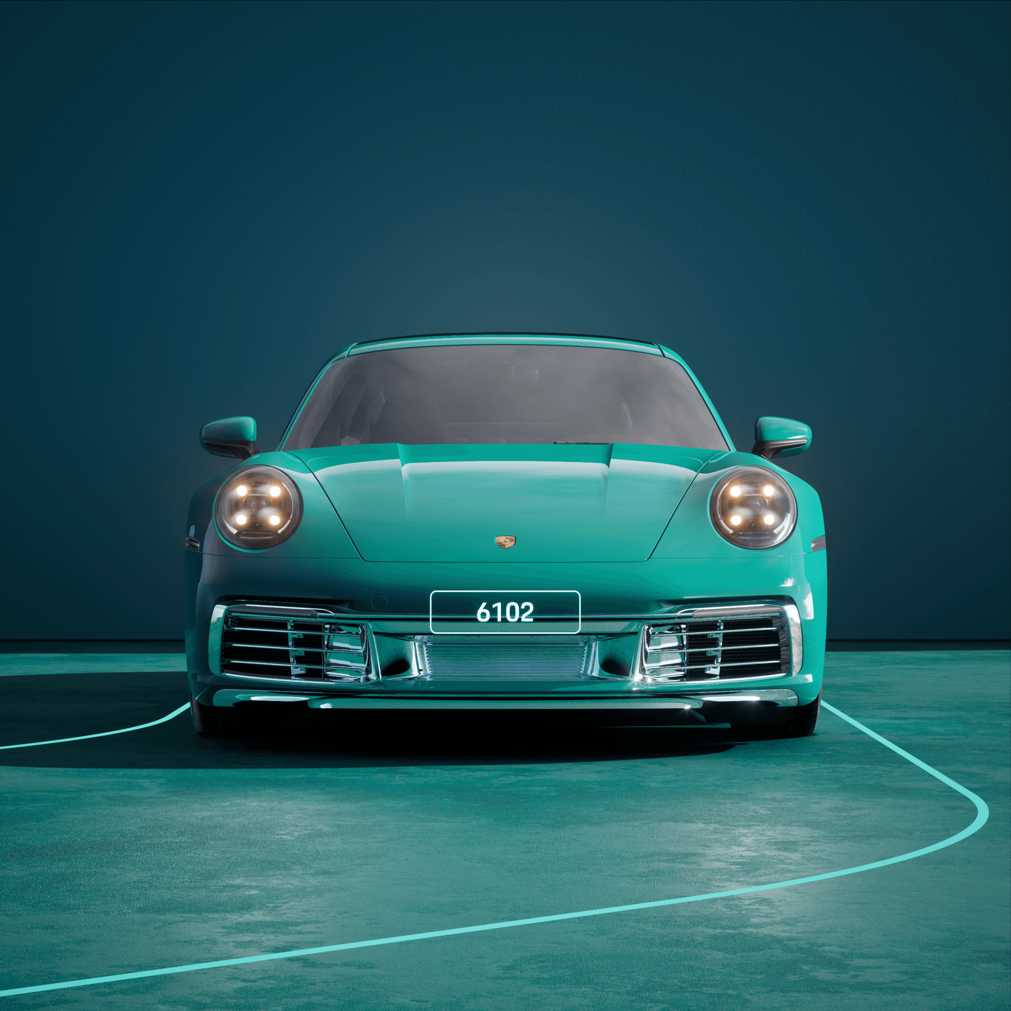 The PORSCHΞ 911 6102 image in phase