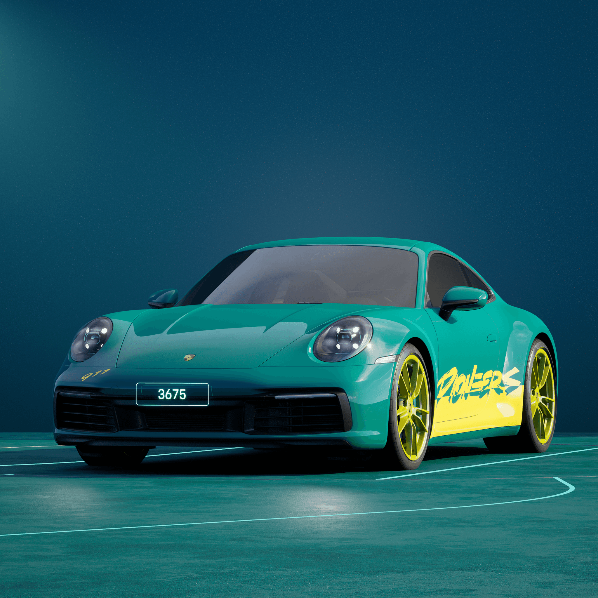 The PORSCHΞ 911 3675 image in phase