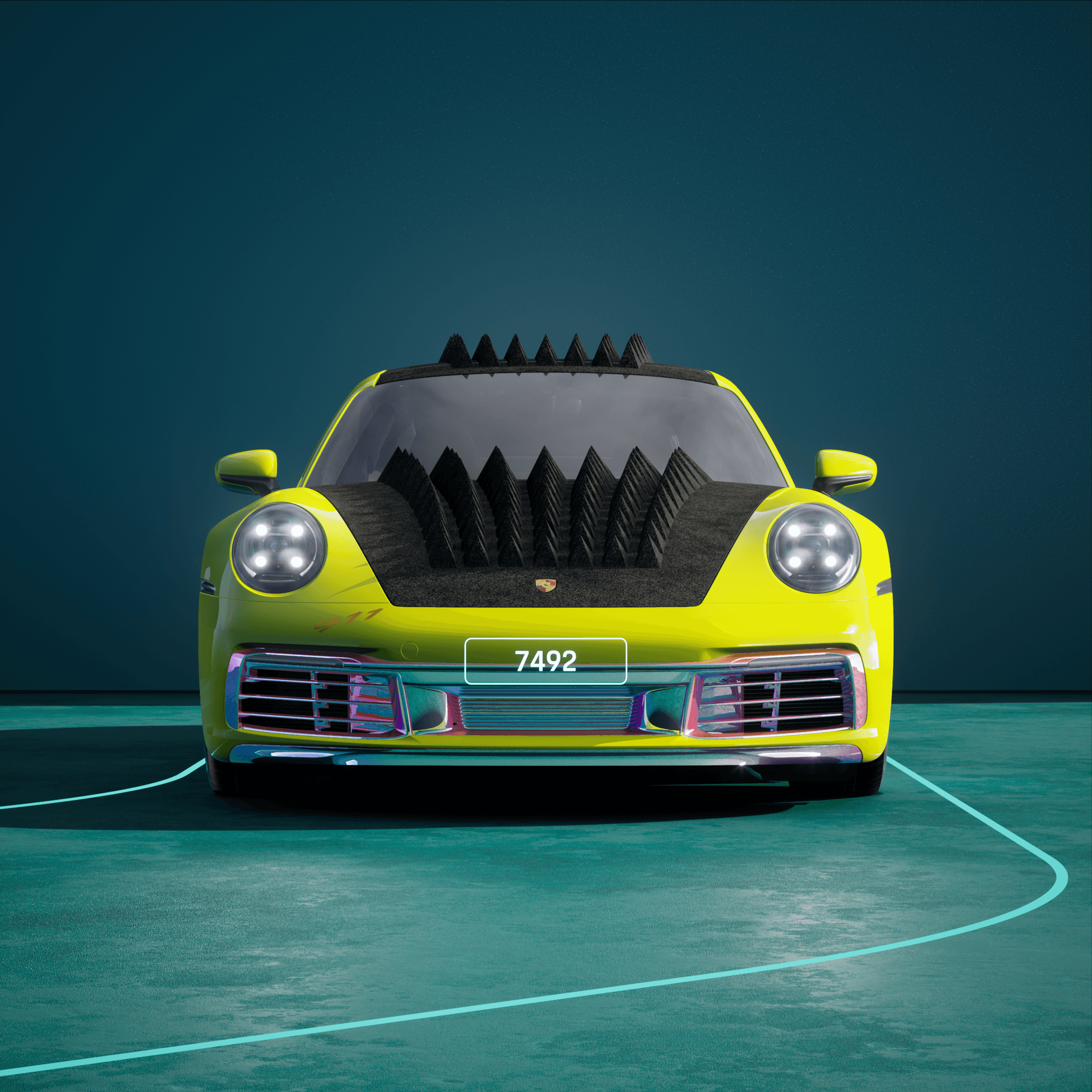 The PORSCHΞ 911 7492 image in phase
