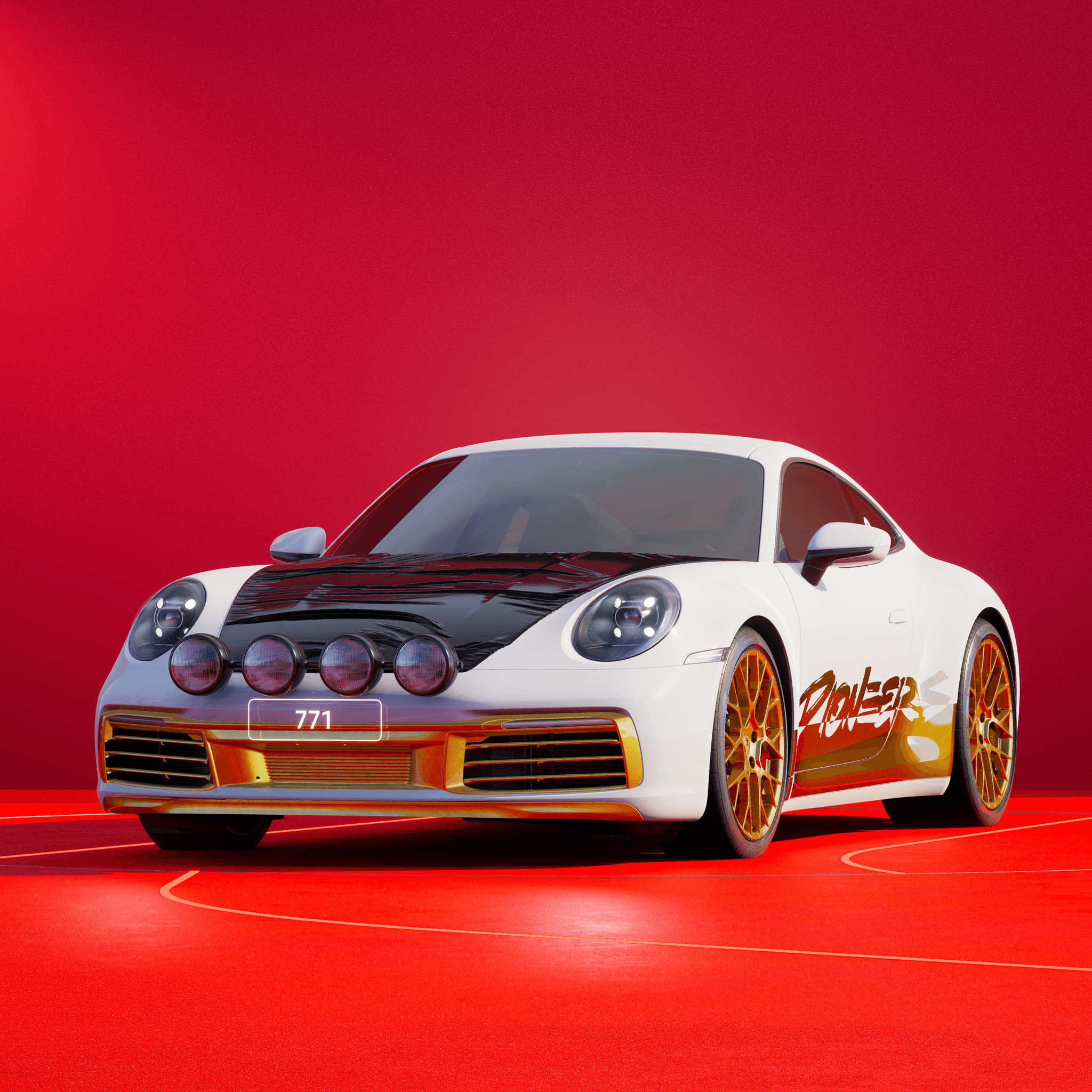 The PORSCHΞ 911 771 image in phase