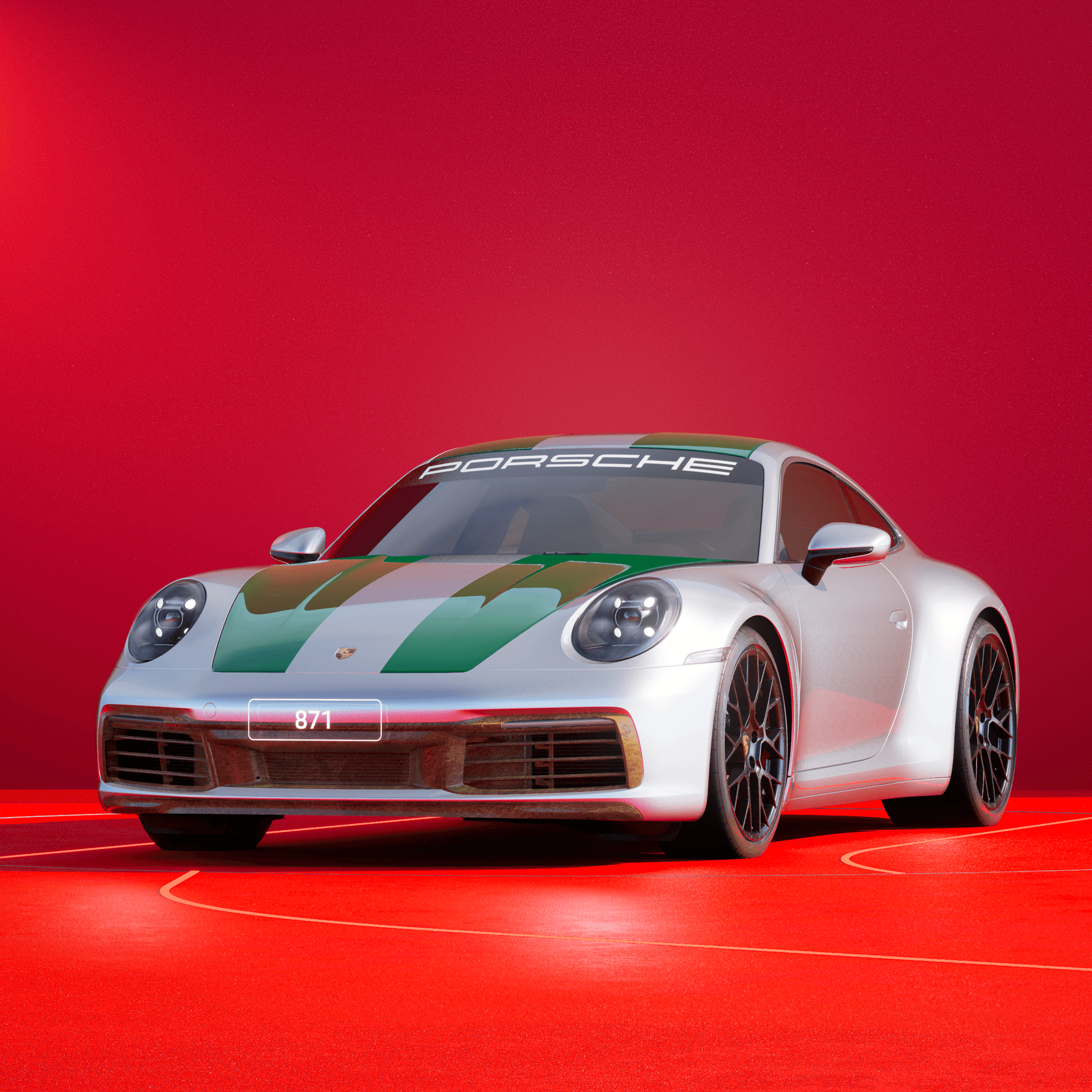 The PORSCHΞ 911 871 image in phase