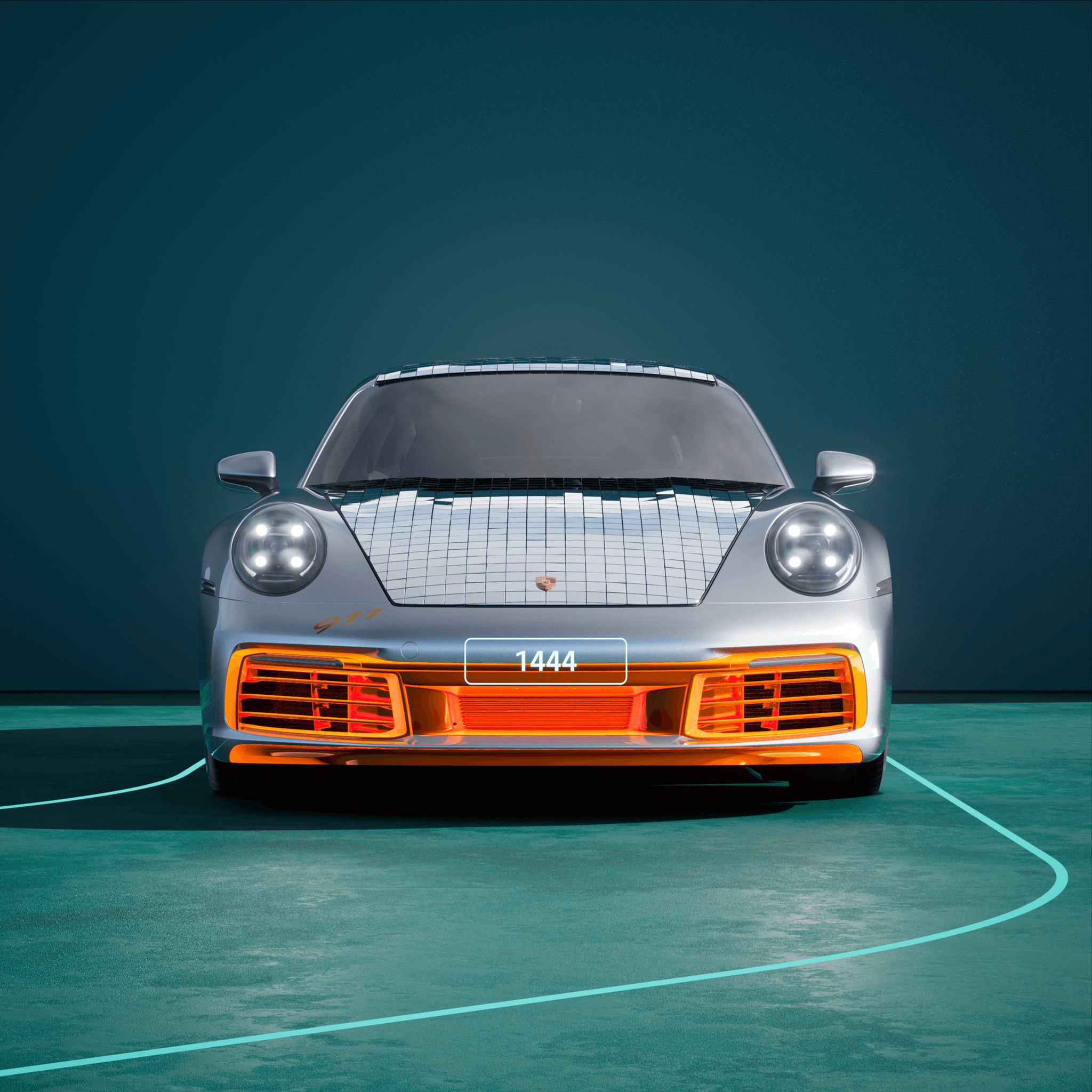 The PORSCHΞ 911 1444 image in phase