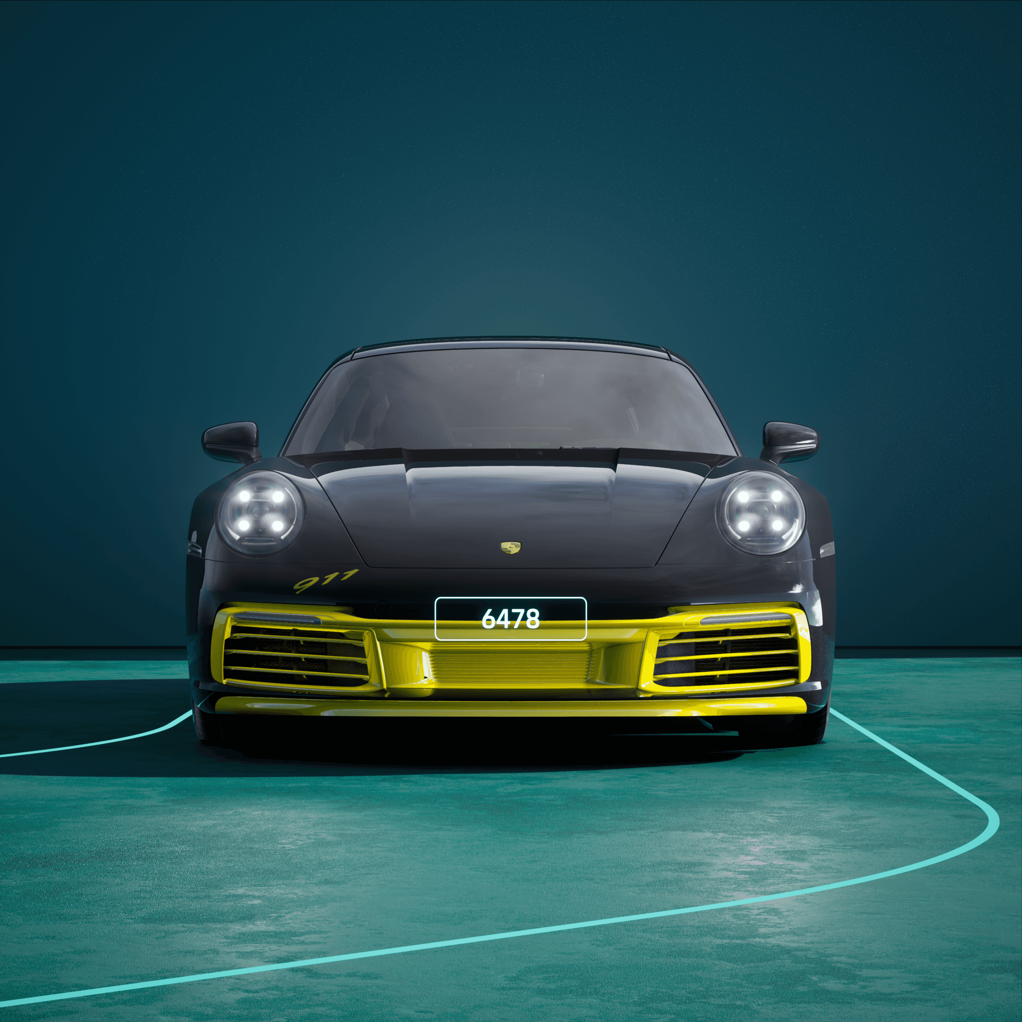 The PORSCHΞ 911 6478 image in phase