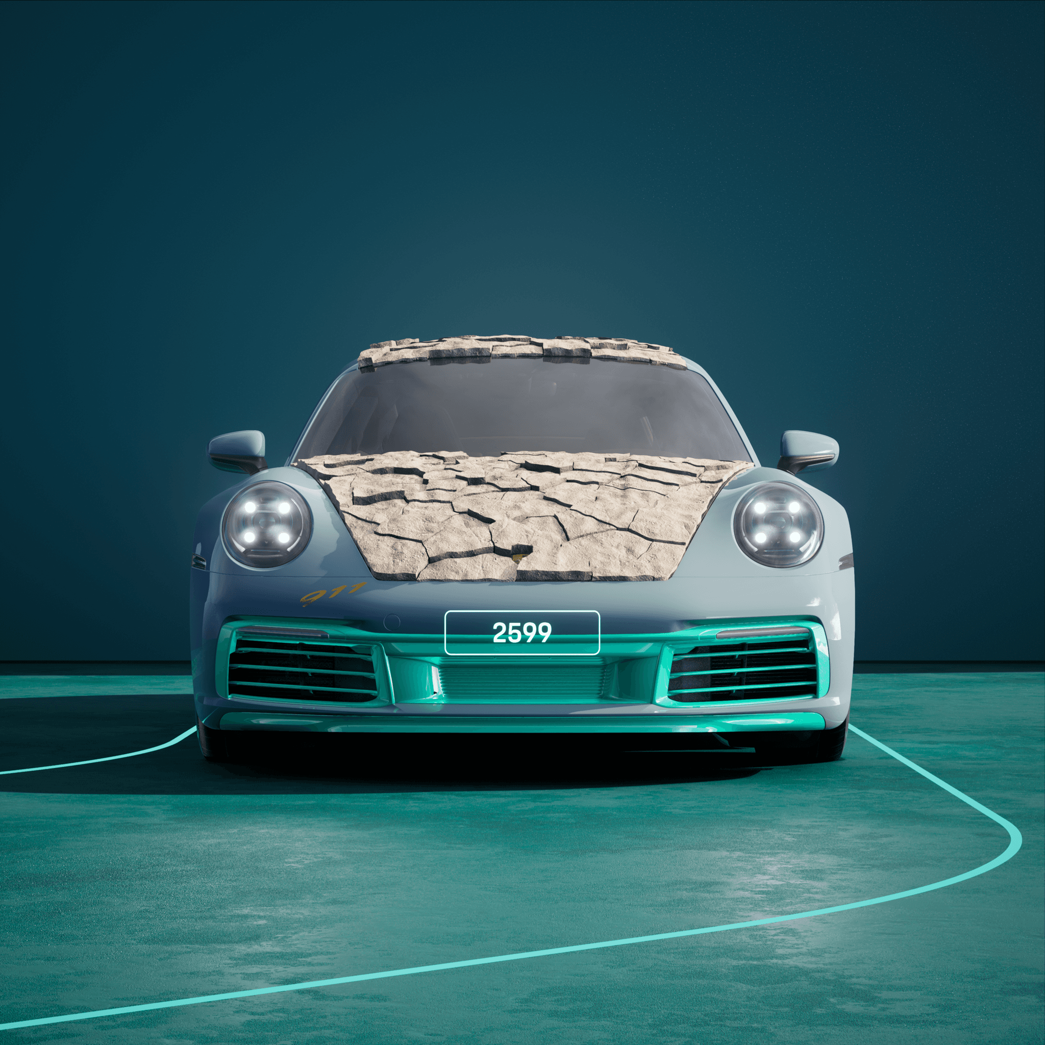 The PORSCHΞ 911 2599 image in phase
