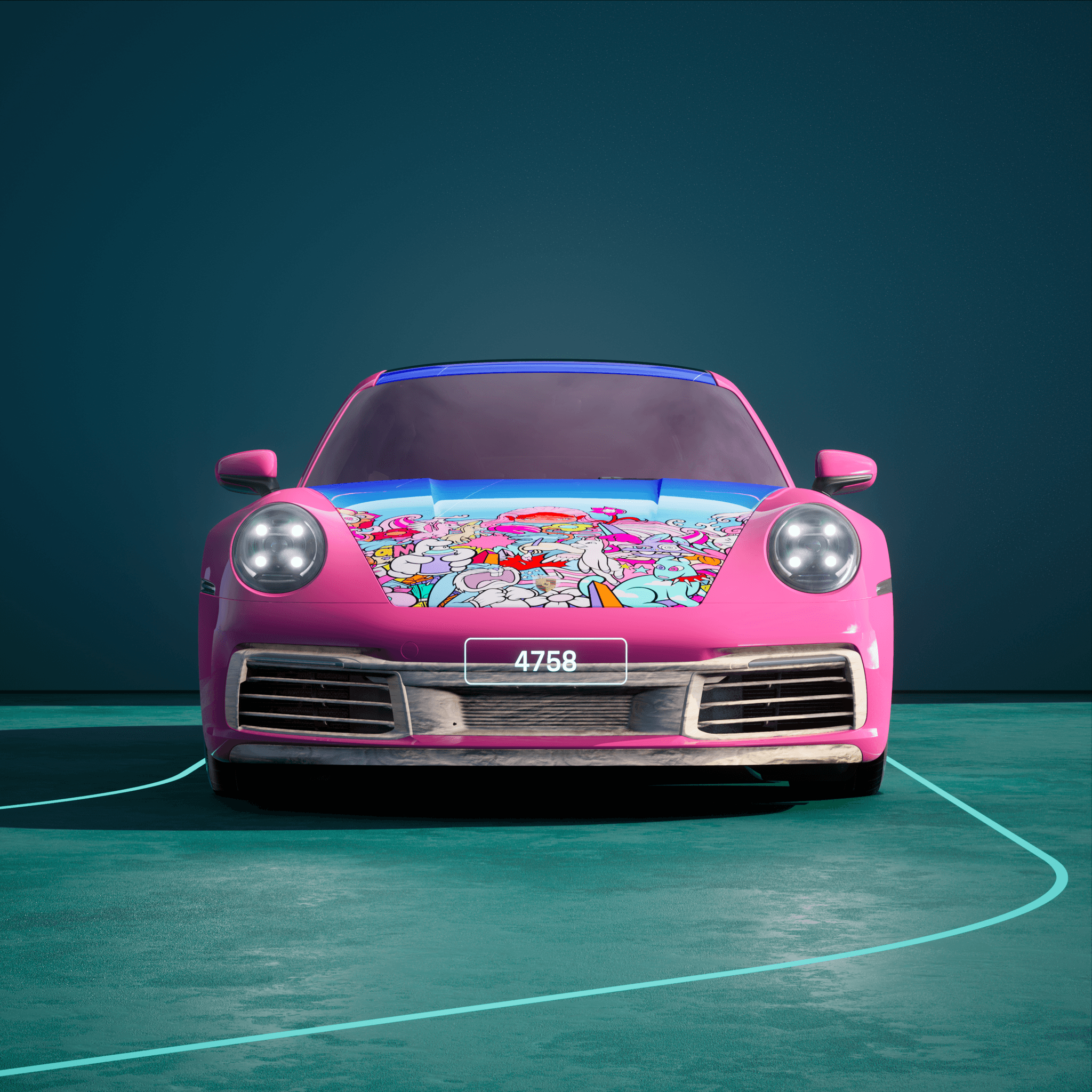 The PORSCHΞ 911 4758 image in phase