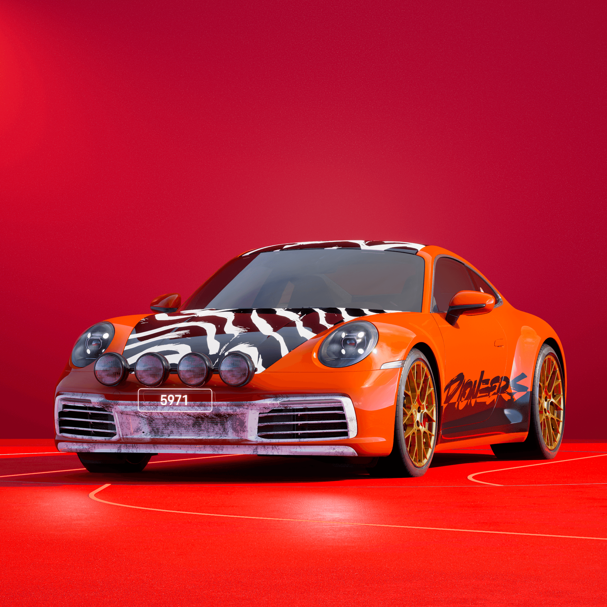 The PORSCHΞ 911 5971 image in phase
