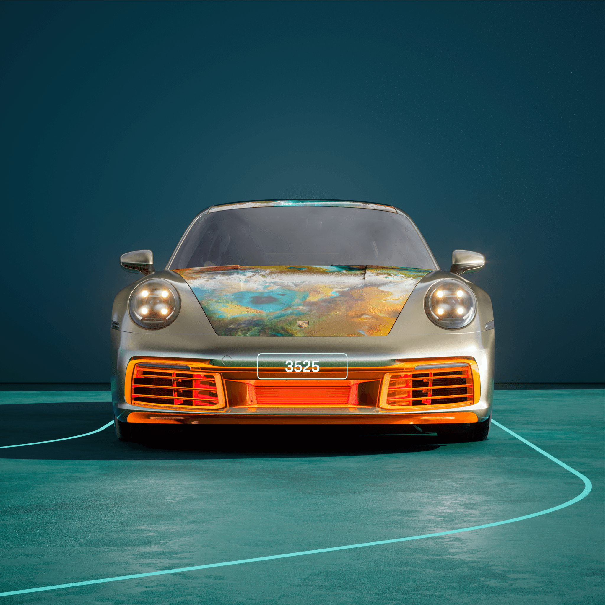 The PORSCHΞ 911 3525 image in phase