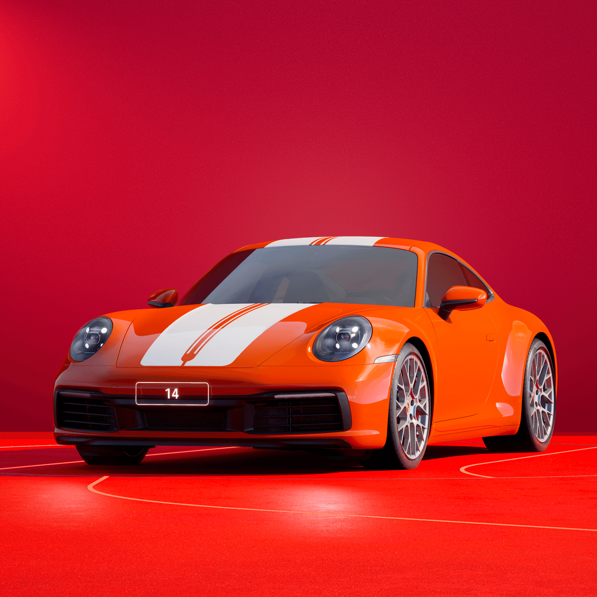 The PORSCHΞ 911 14 image in phase