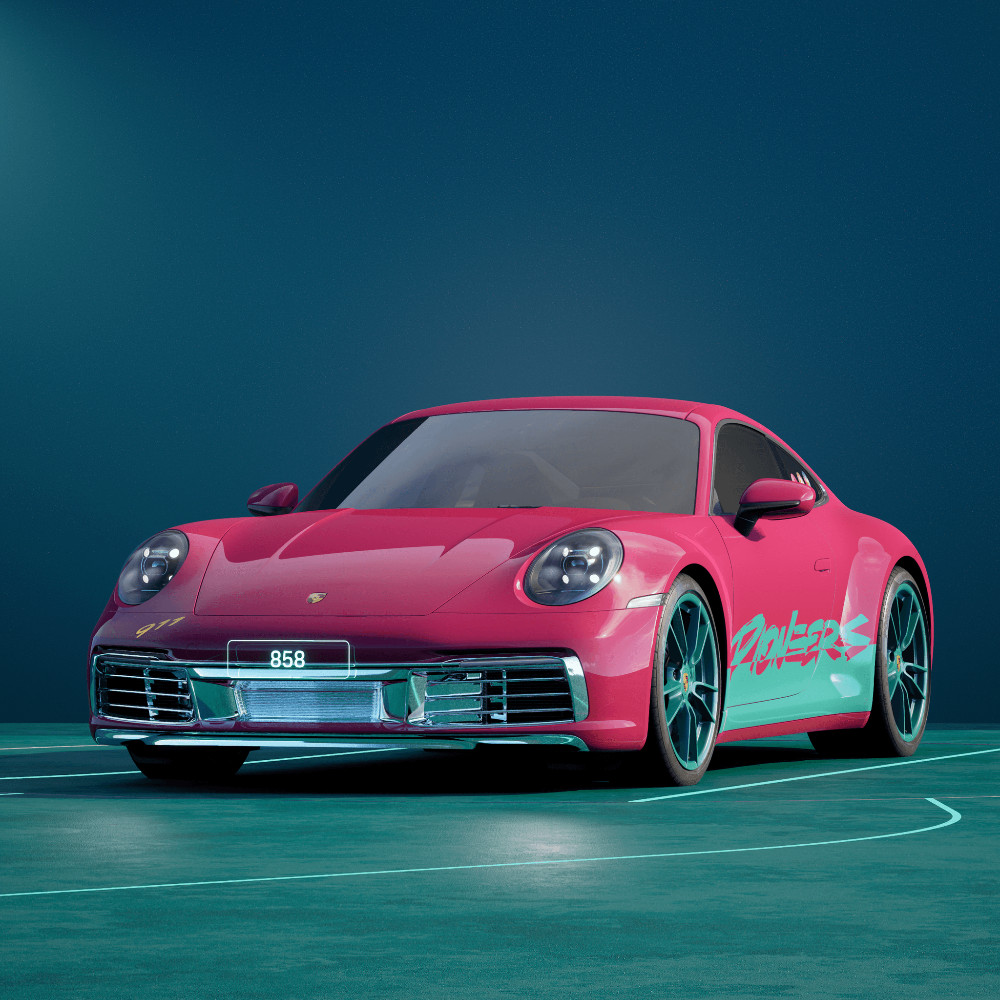 The PORSCHΞ 911 858 image in phase