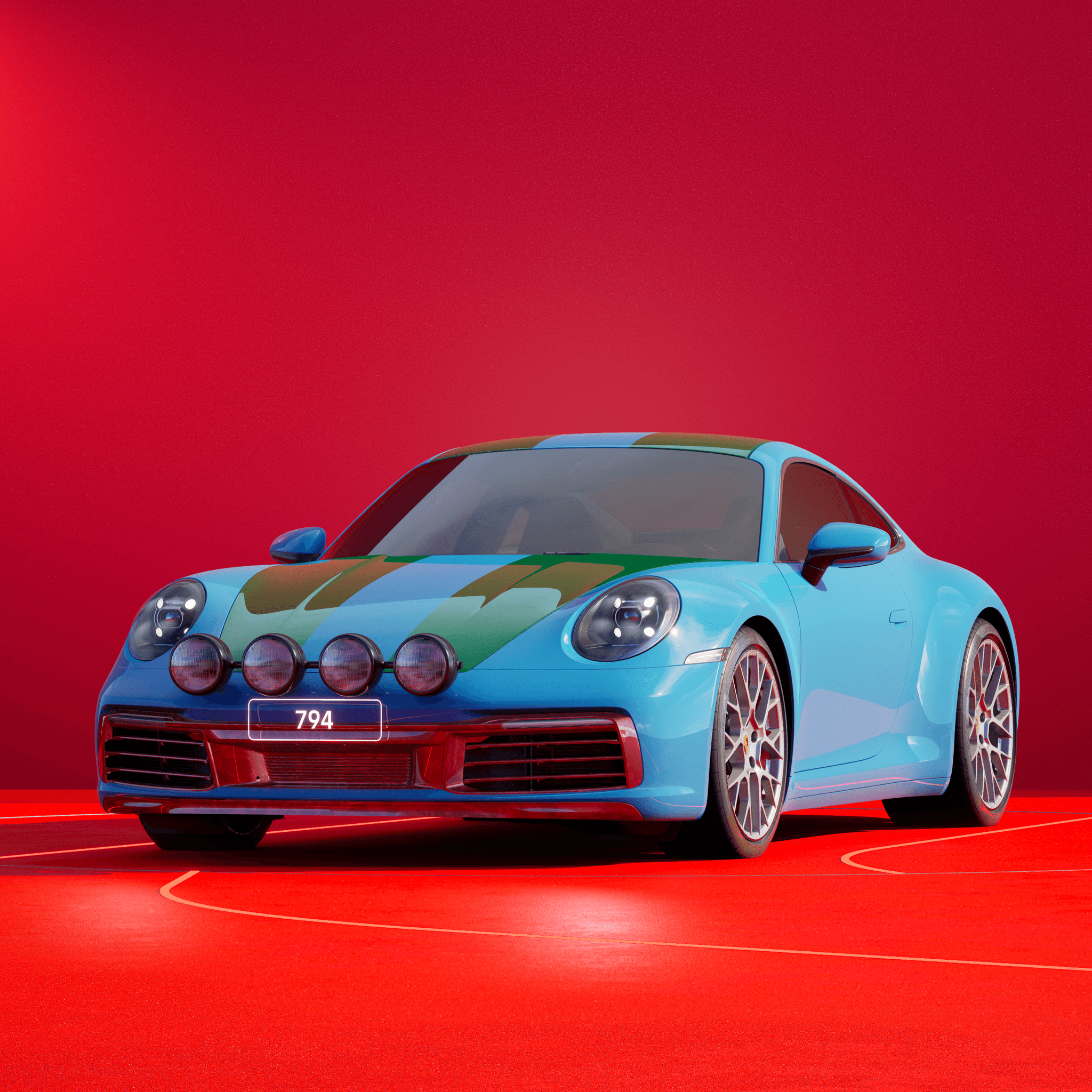 The PORSCHΞ 911 794 image in phase