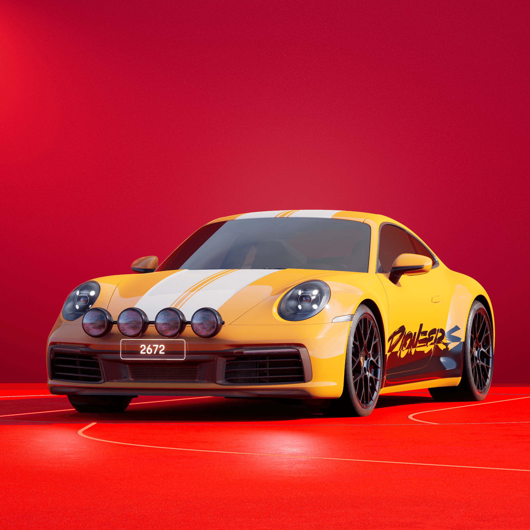 The PORSCHΞ 911 2672 image in phase