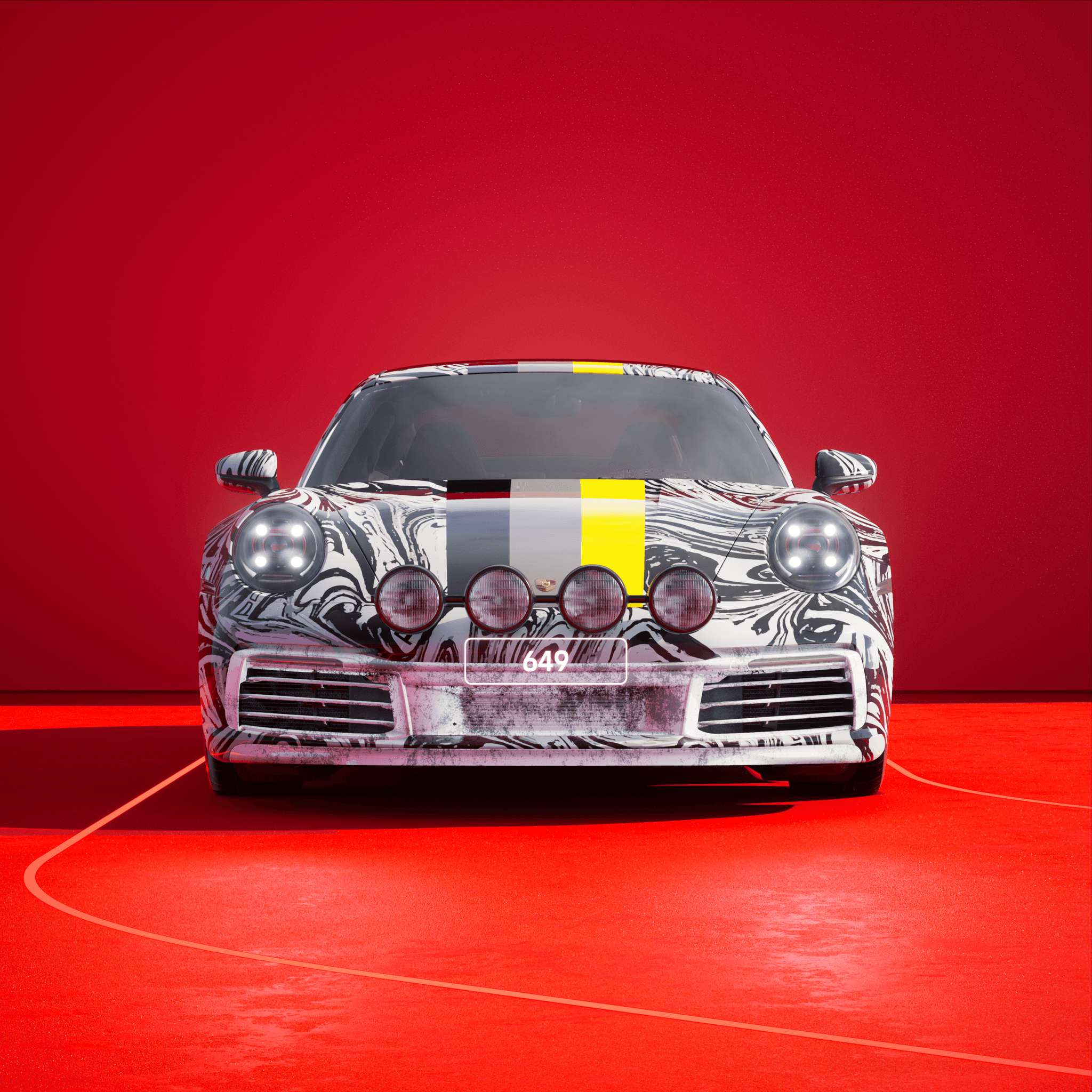 The PORSCHΞ 911 649 image in phase