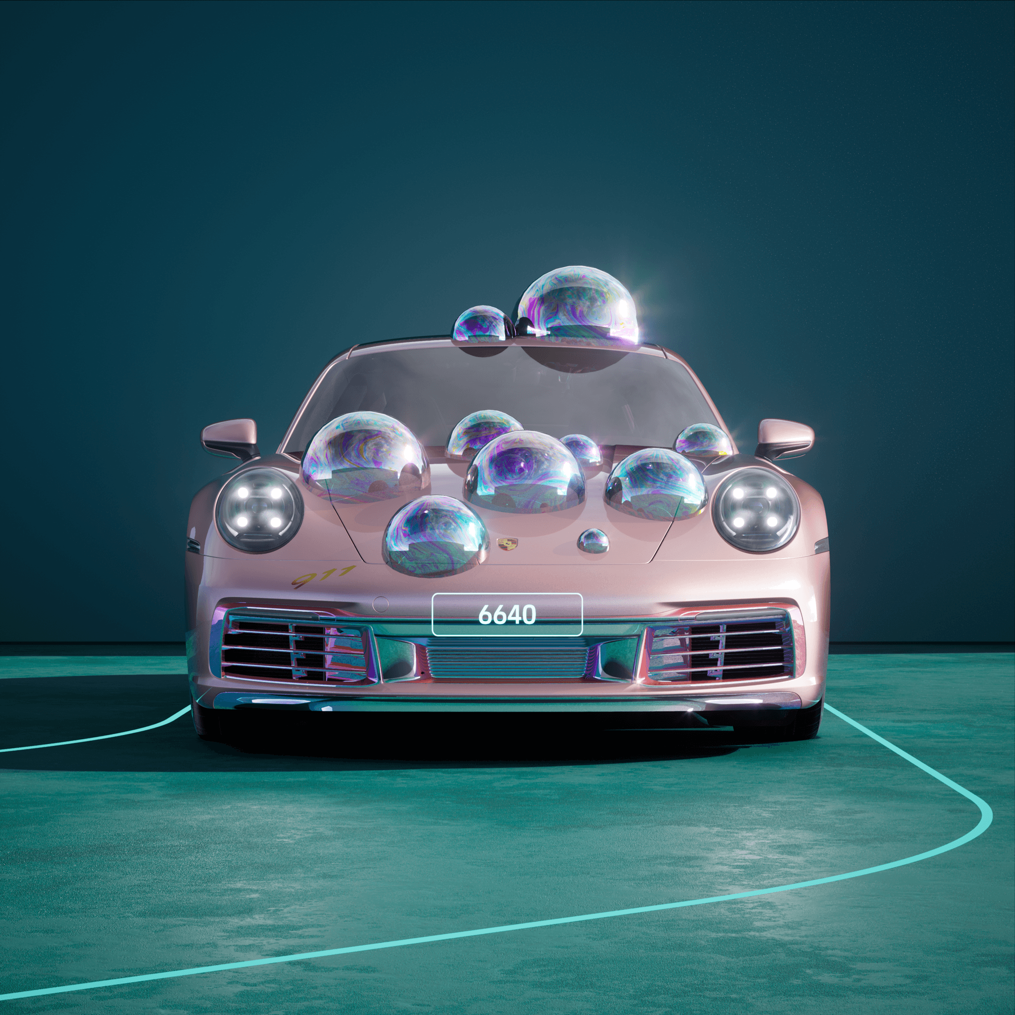The PORSCHΞ 911 6640 image in phase