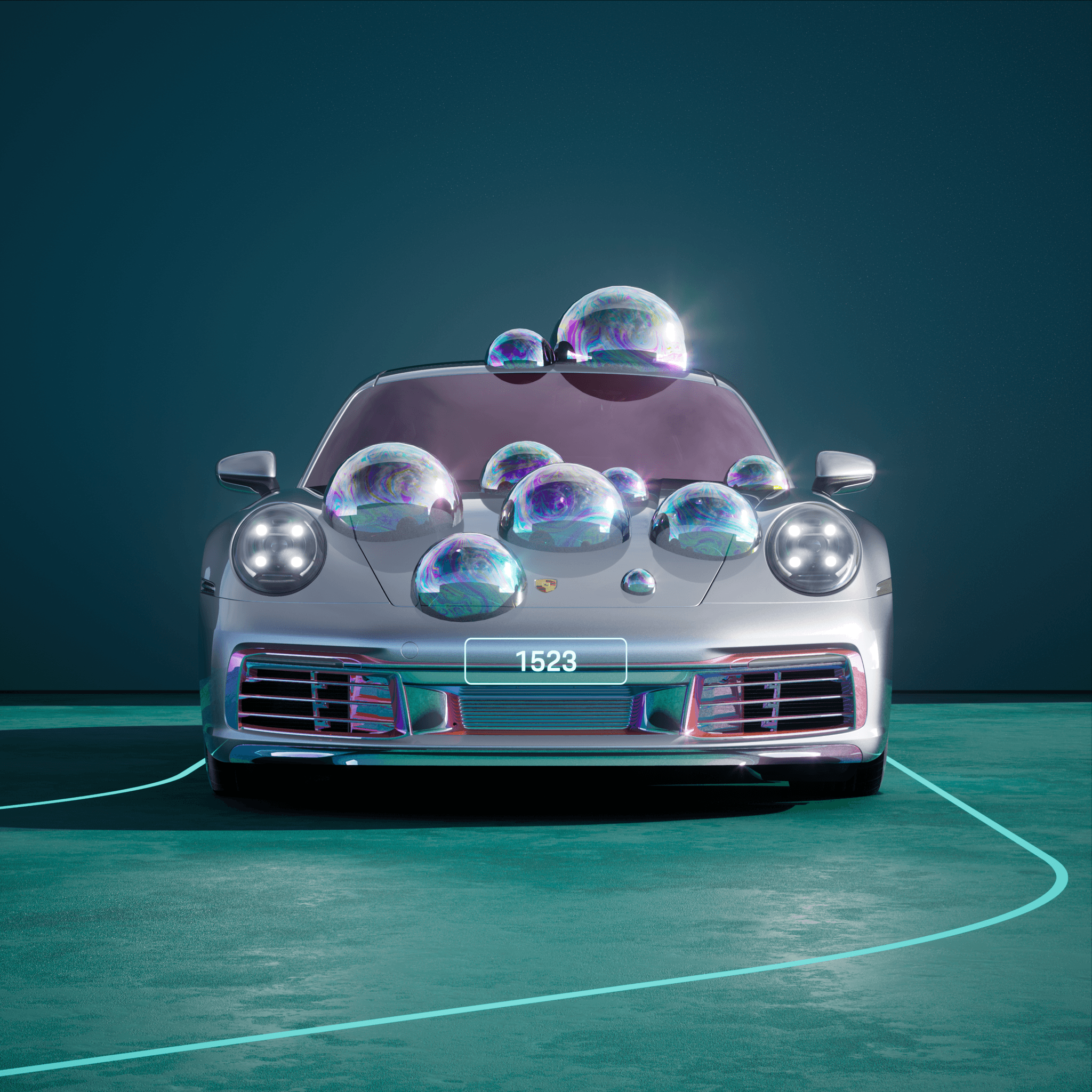 The PORSCHΞ 911 1523 image in phase