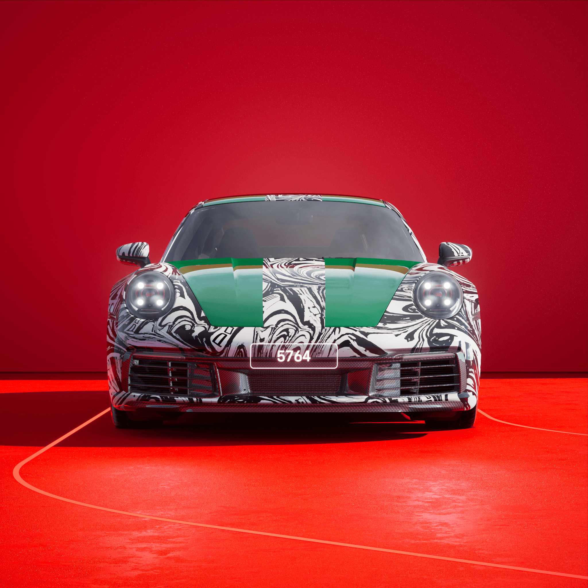 The PORSCHΞ 911 5764 image in phase