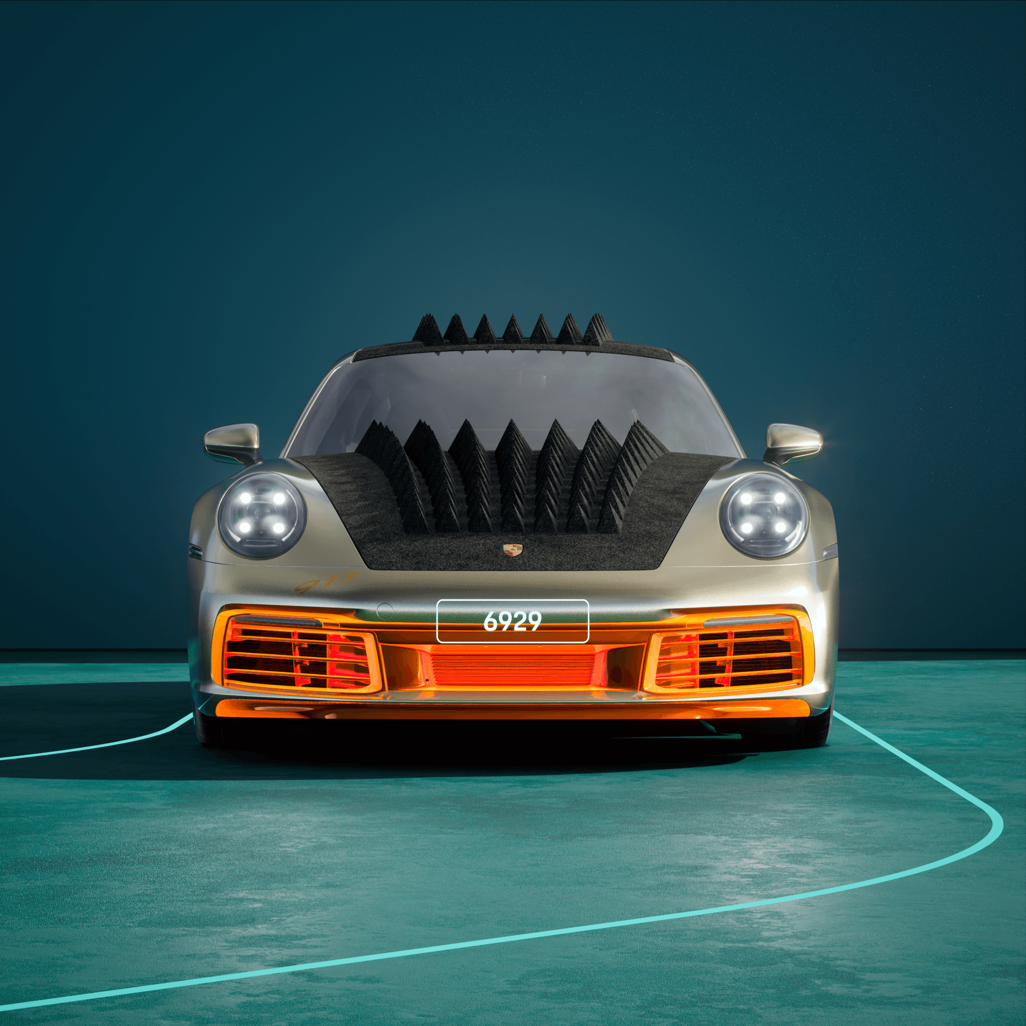 The PORSCHΞ 911 6929 image in phase