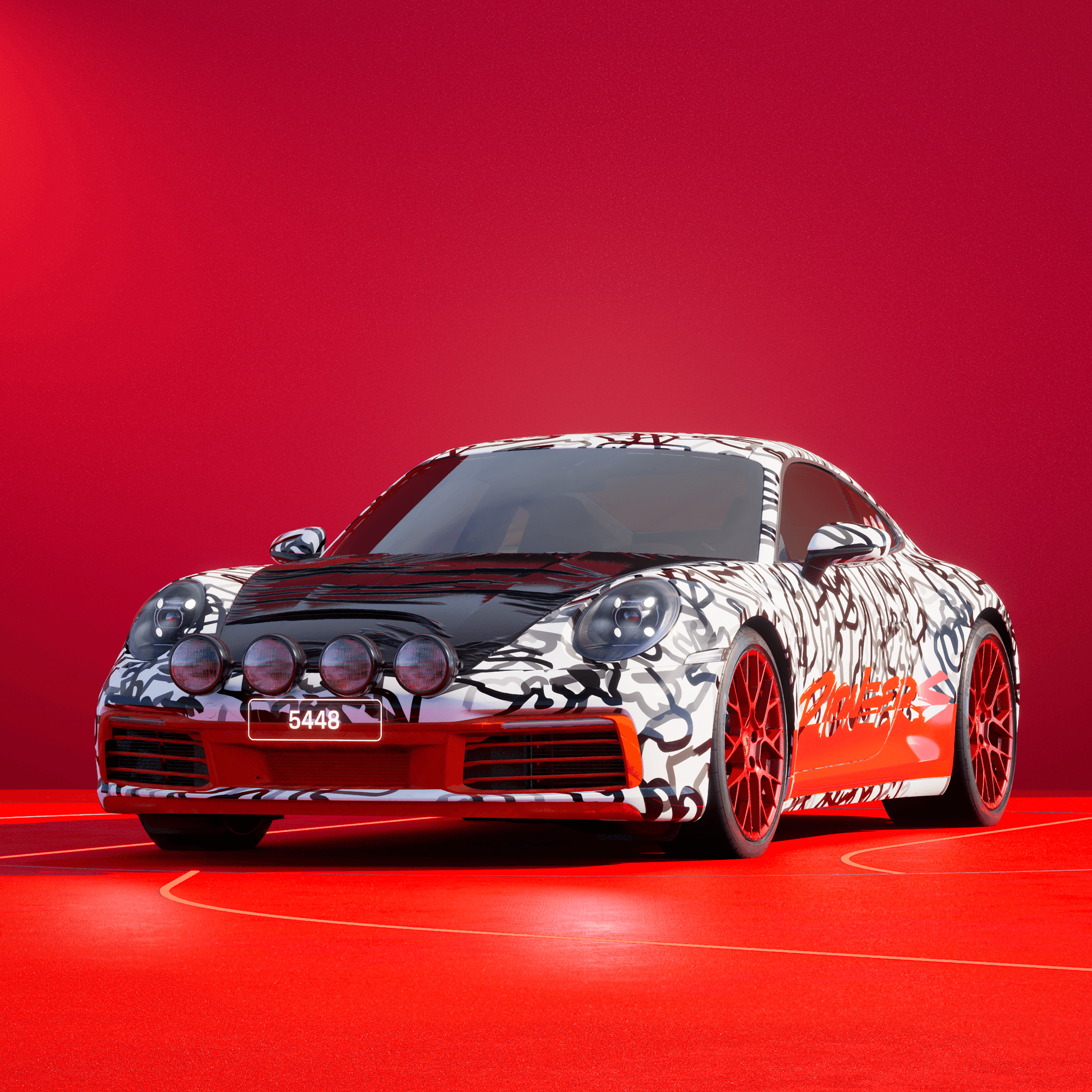 The PORSCHΞ 911 5448 image in phase