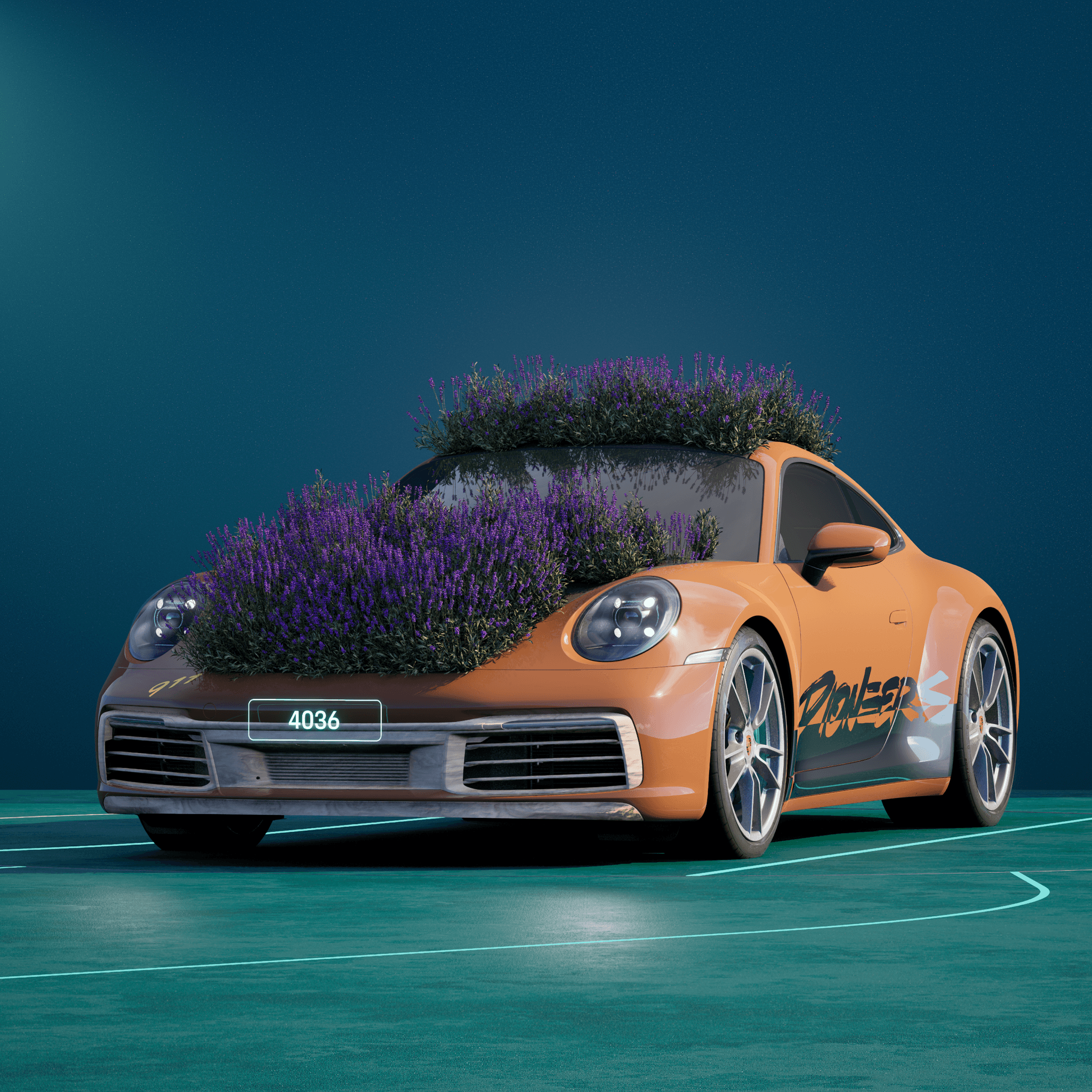 The PORSCHΞ 911 4036 image in phase