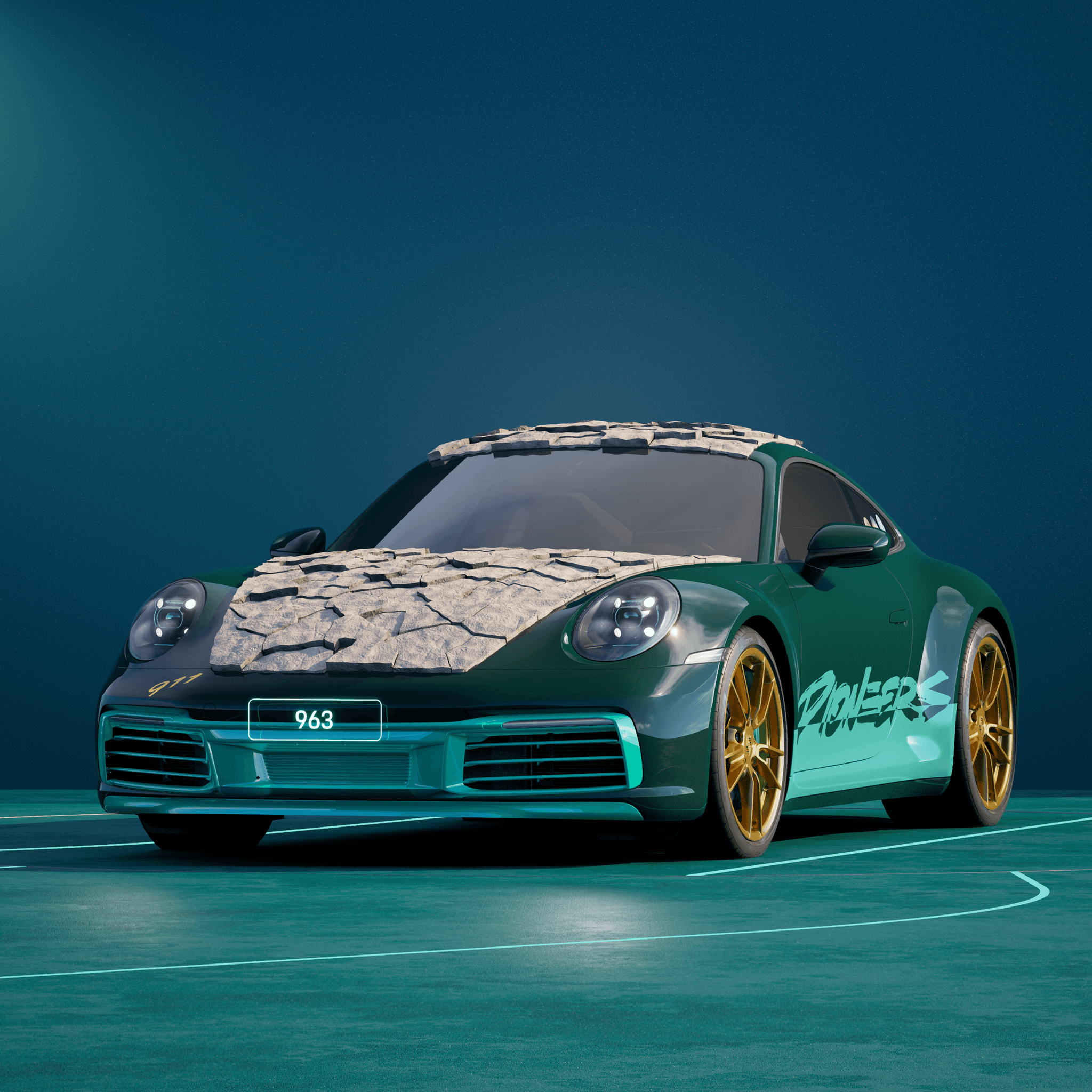 The PORSCHΞ 911 963 image in phase