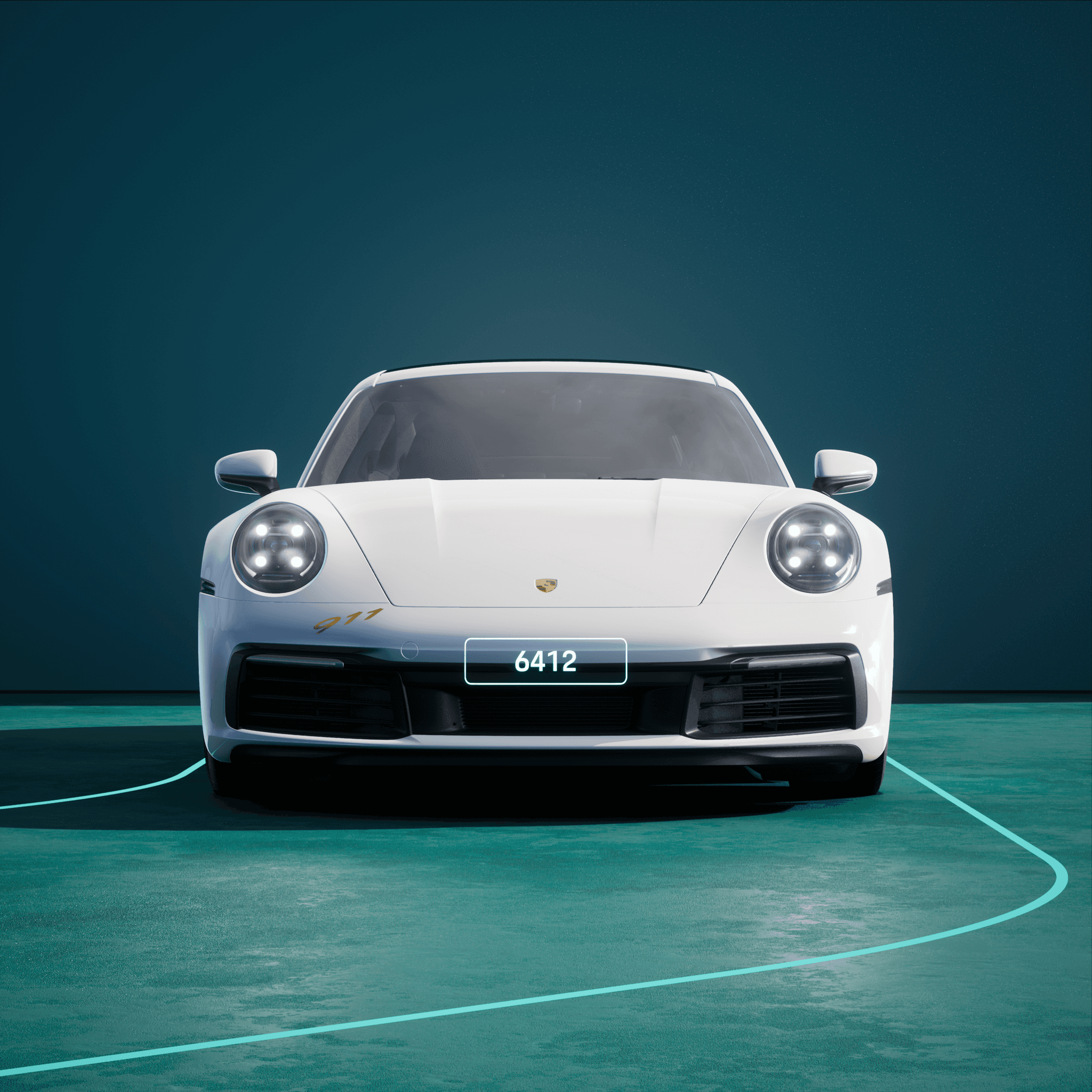 The PORSCHΞ 911 6412 image in phase