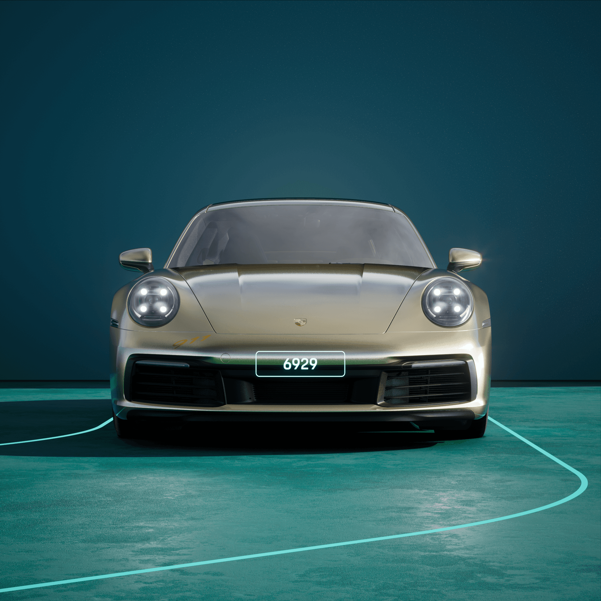 The PORSCHΞ 911 6929 image in phase