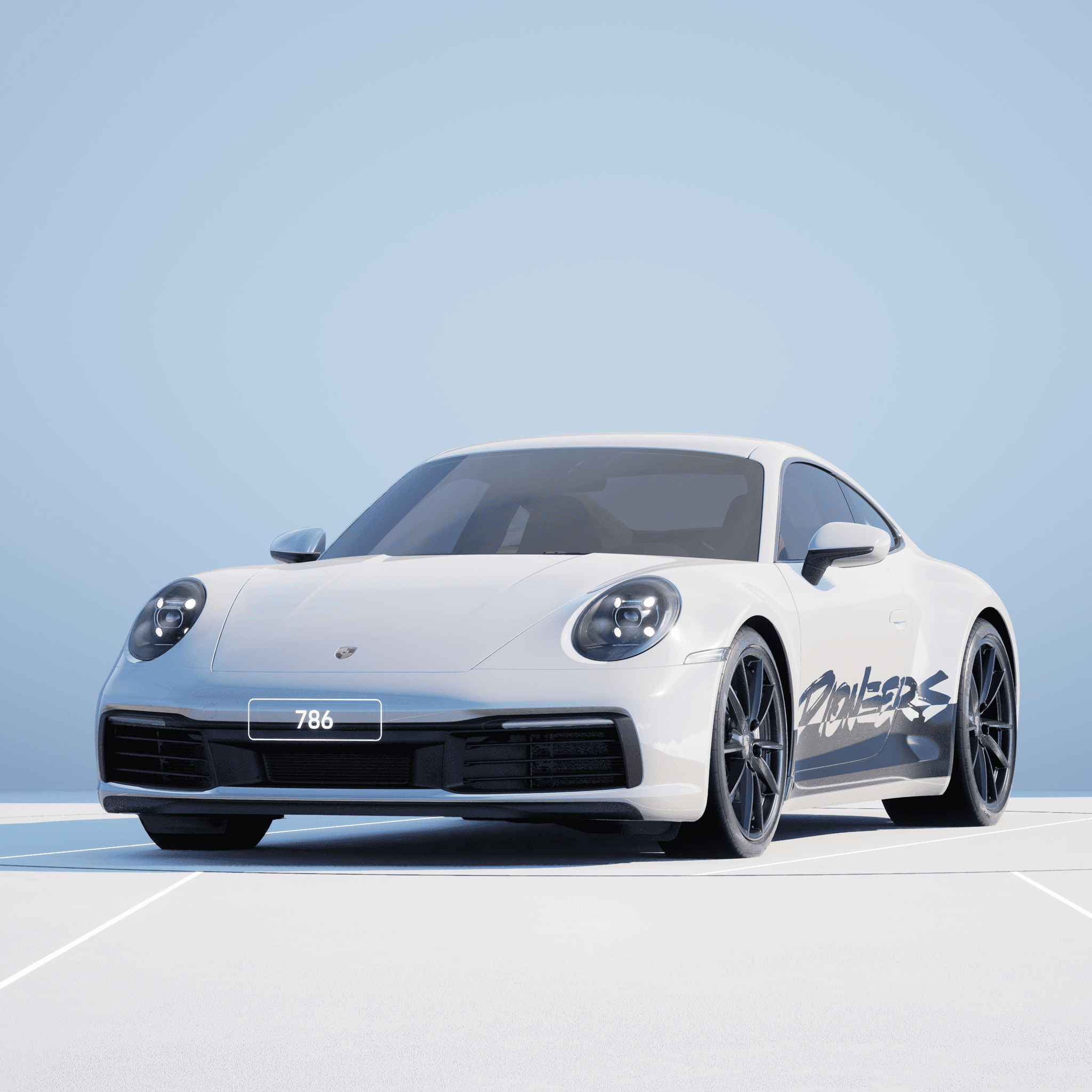 The PORSCHΞ 911 786 image in phase