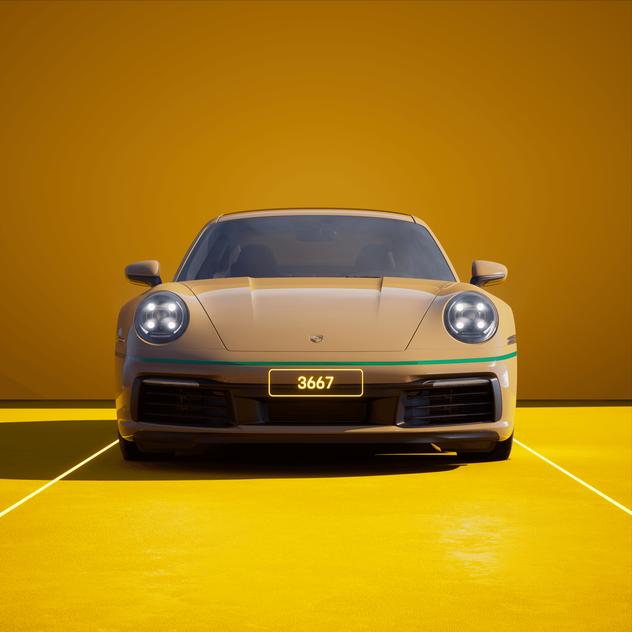 The PORSCHΞ 911 3667 image in phase