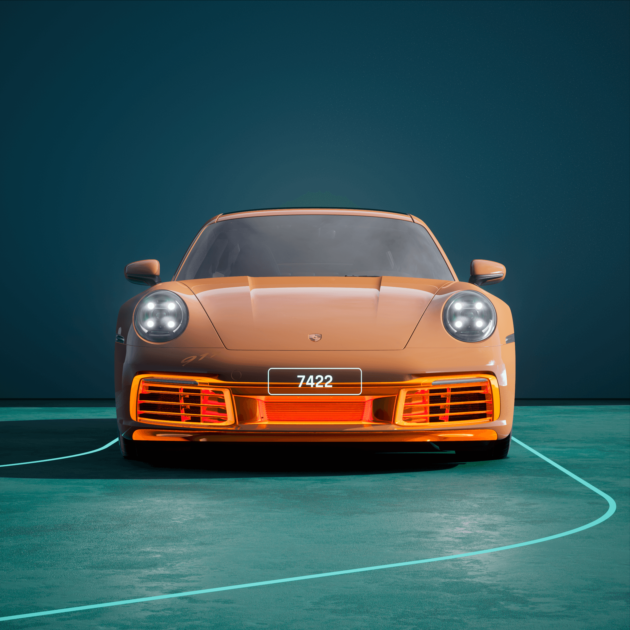 The PORSCHΞ 911 7422 image in phase