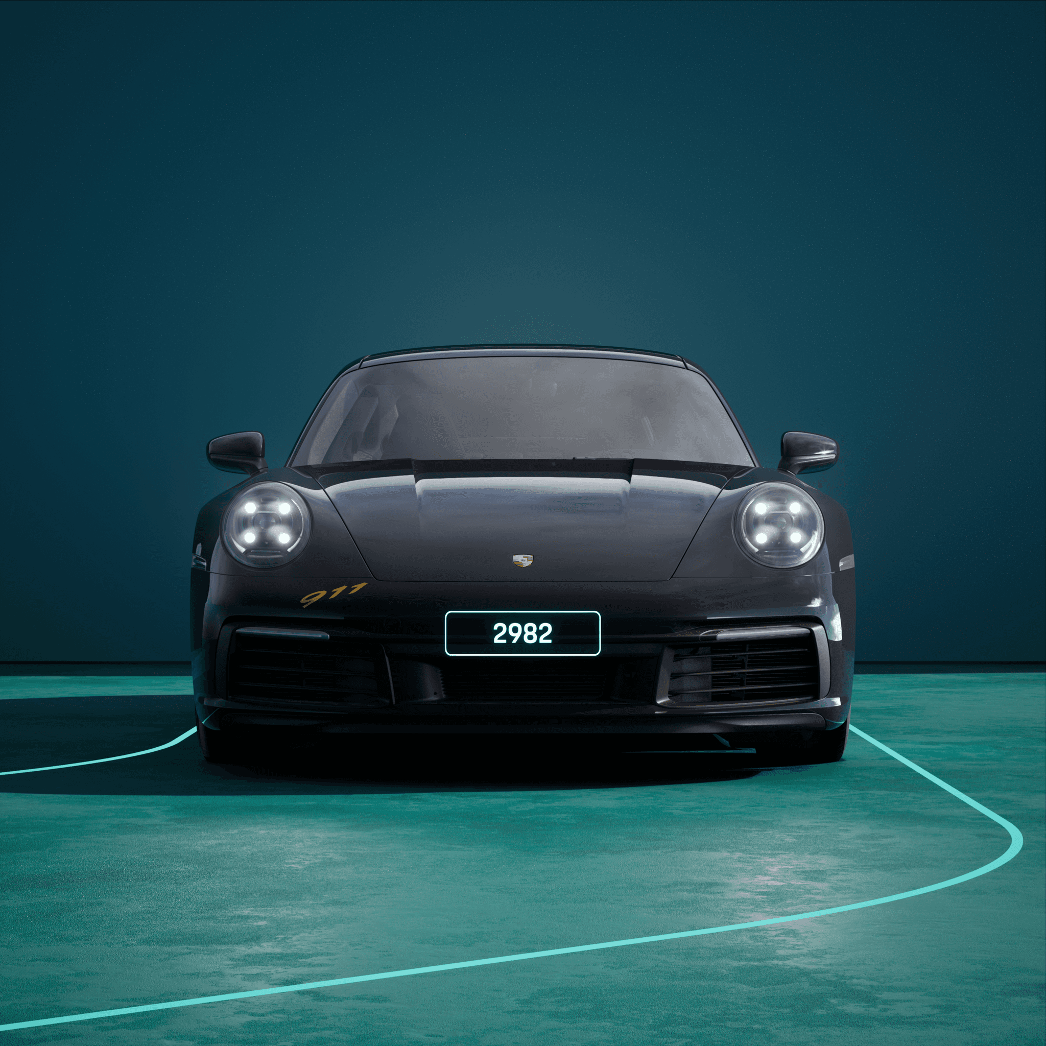 The PORSCHΞ 911 2982 image in phase