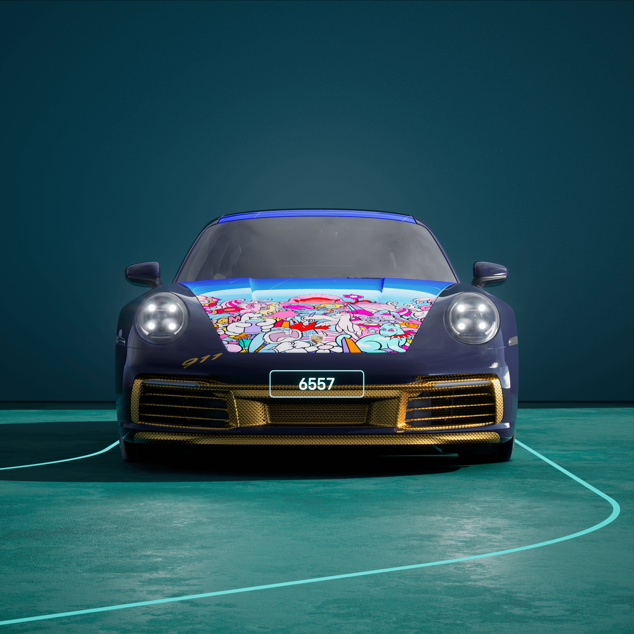 The PORSCHΞ 911 6557 image in phase