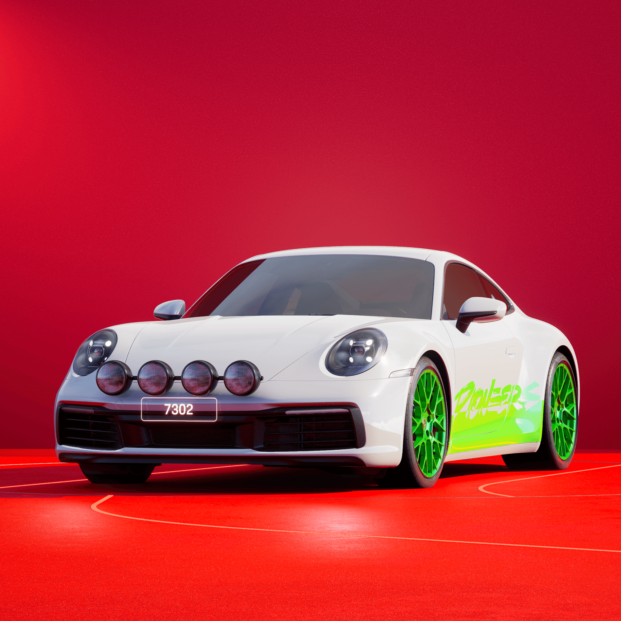 The PORSCHΞ 911 7302 image in phase