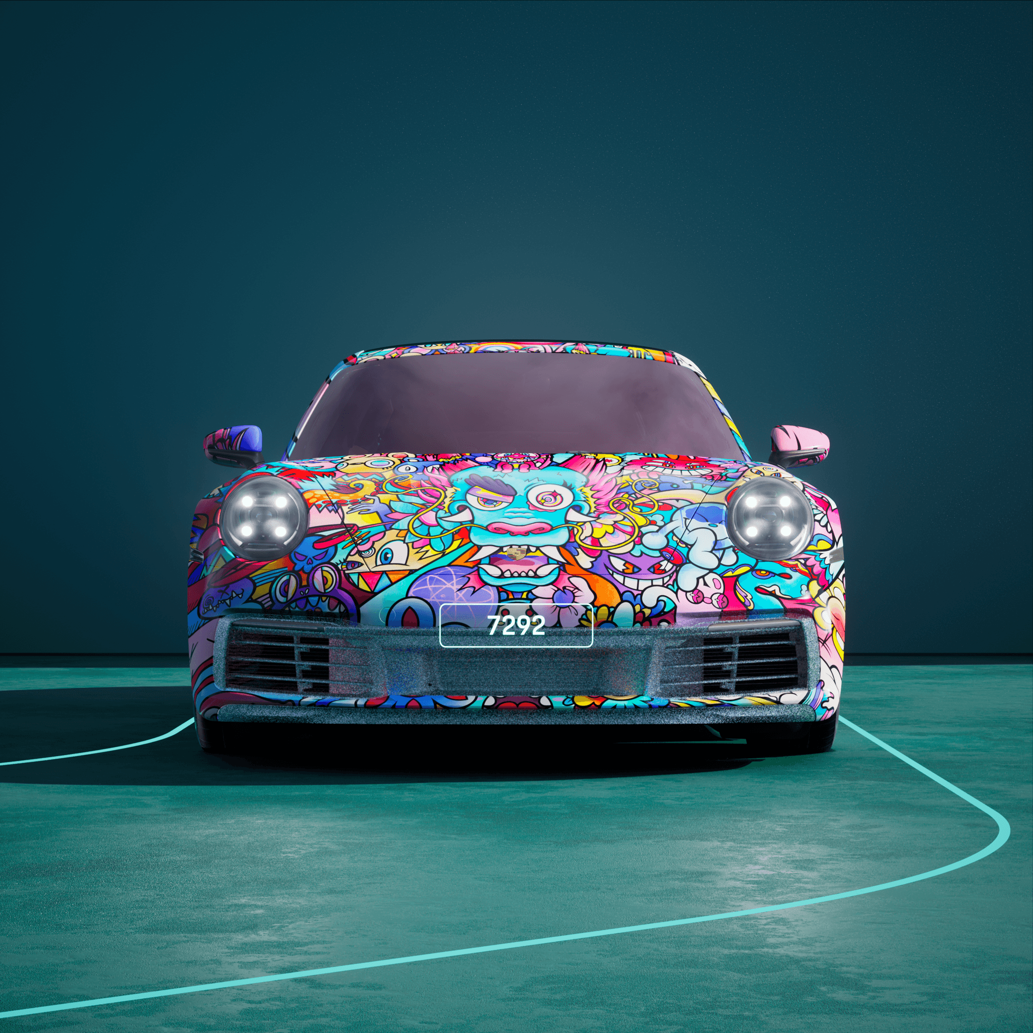 The PORSCHΞ 911 7292 image in phase