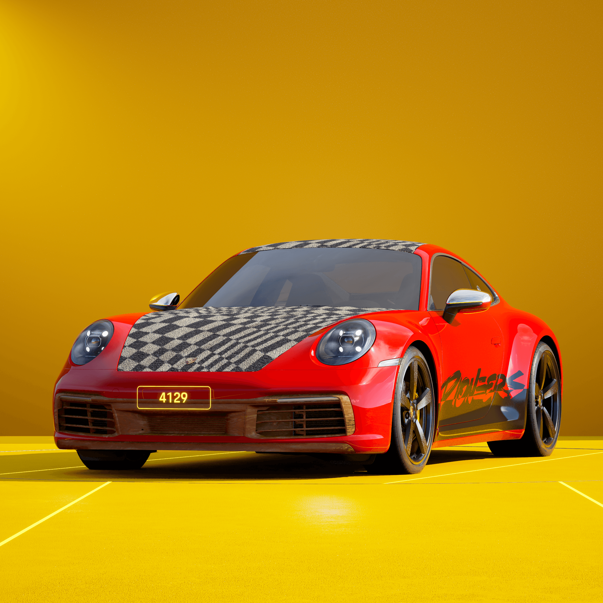 The PORSCHΞ 911 4129 image in phase