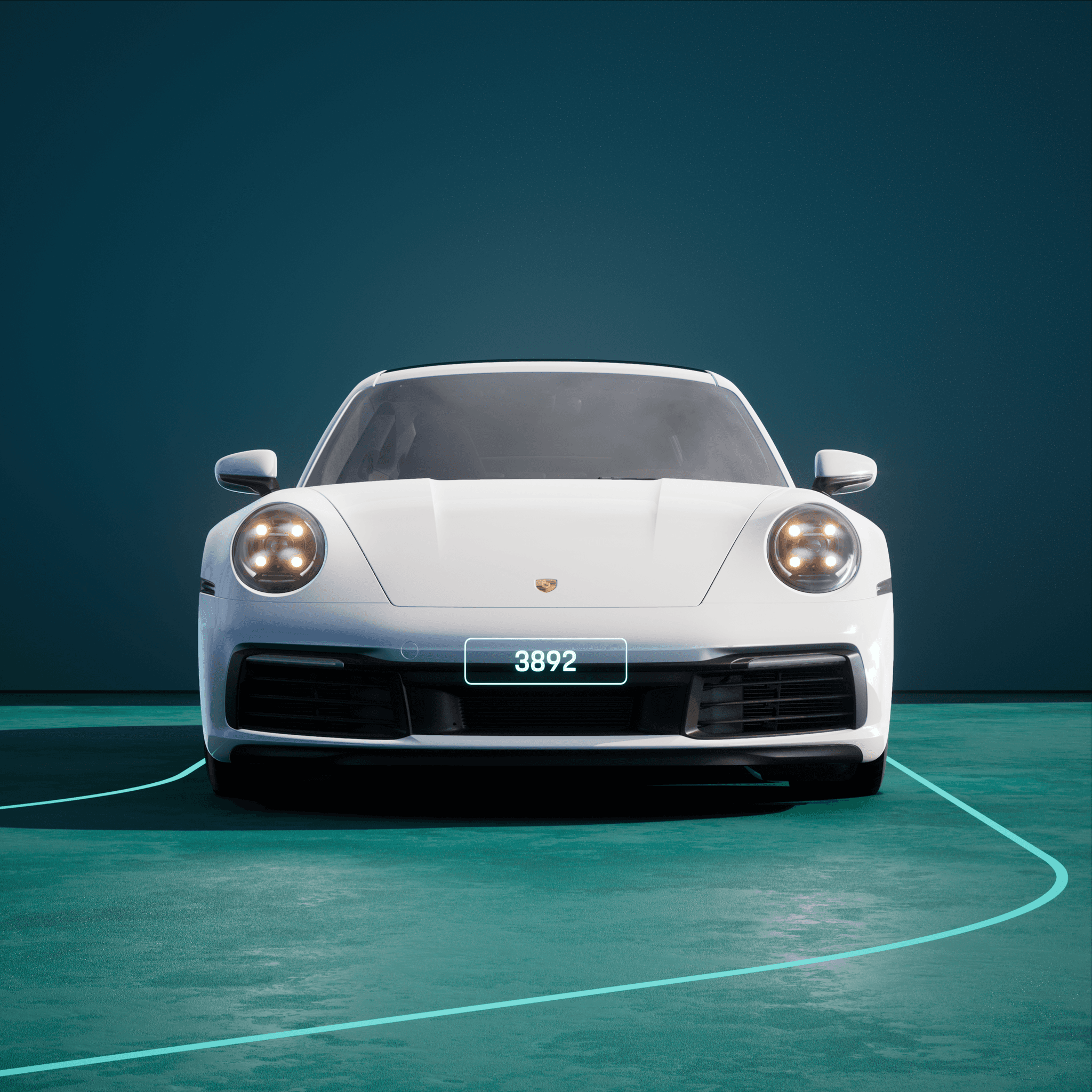 The PORSCHΞ 911 3892 image in phase