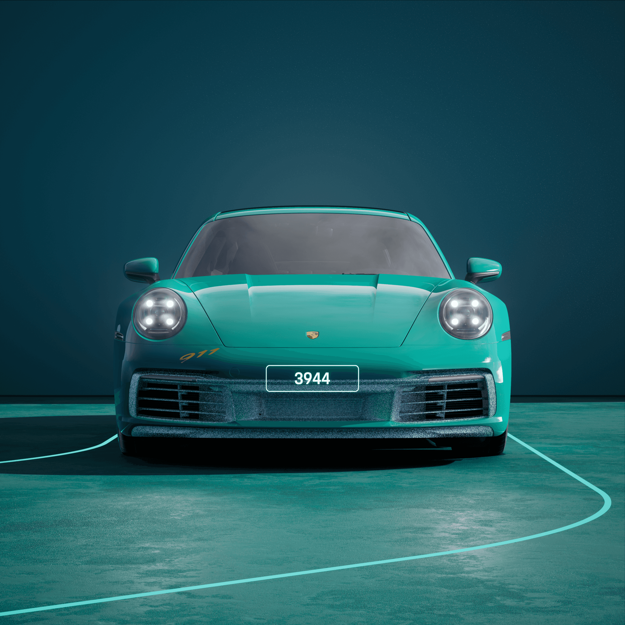 The PORSCHΞ 911 3944 image in phase