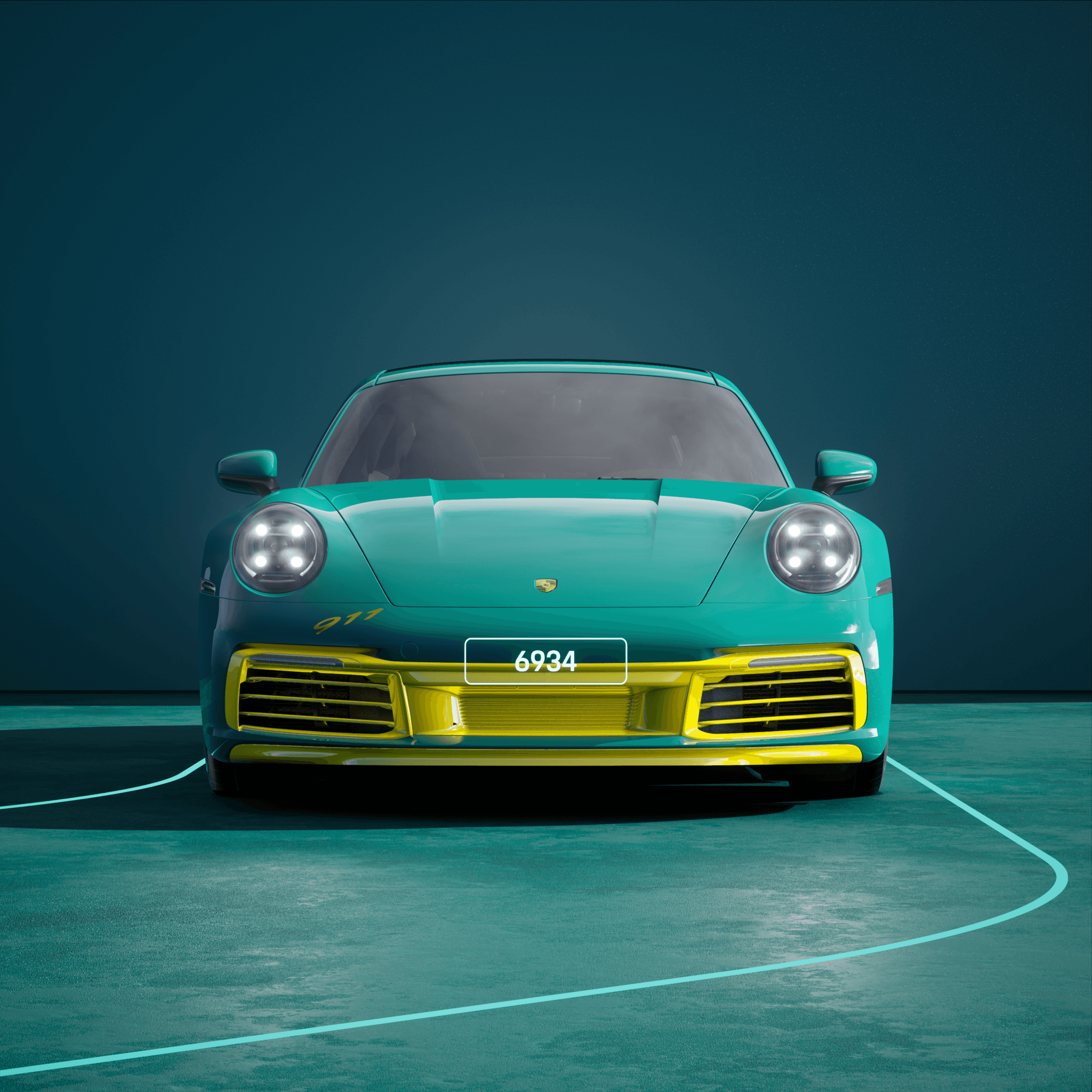 The PORSCHΞ 911 6934 image in phase