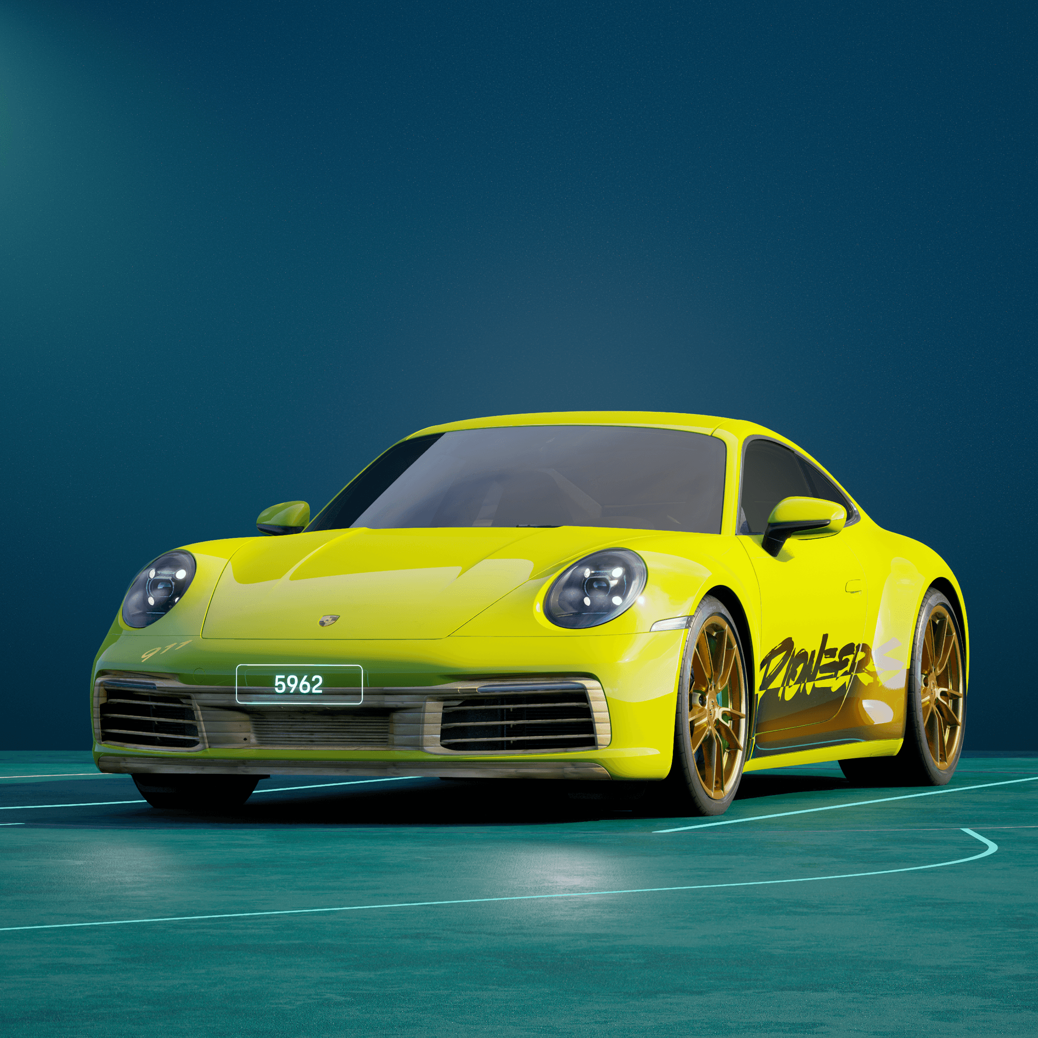 The PORSCHΞ 911 5962 image in phase