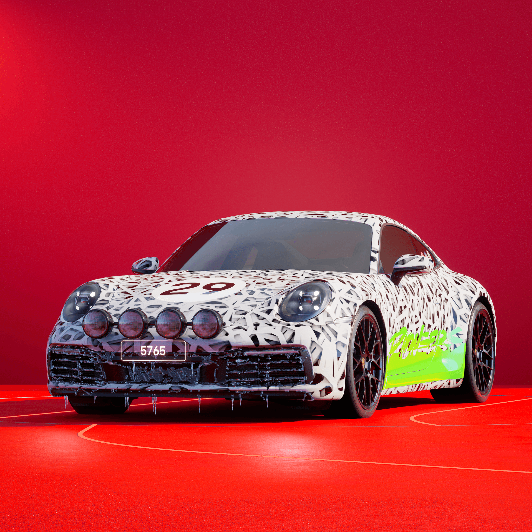 The PORSCHΞ 911 5765 image in phase