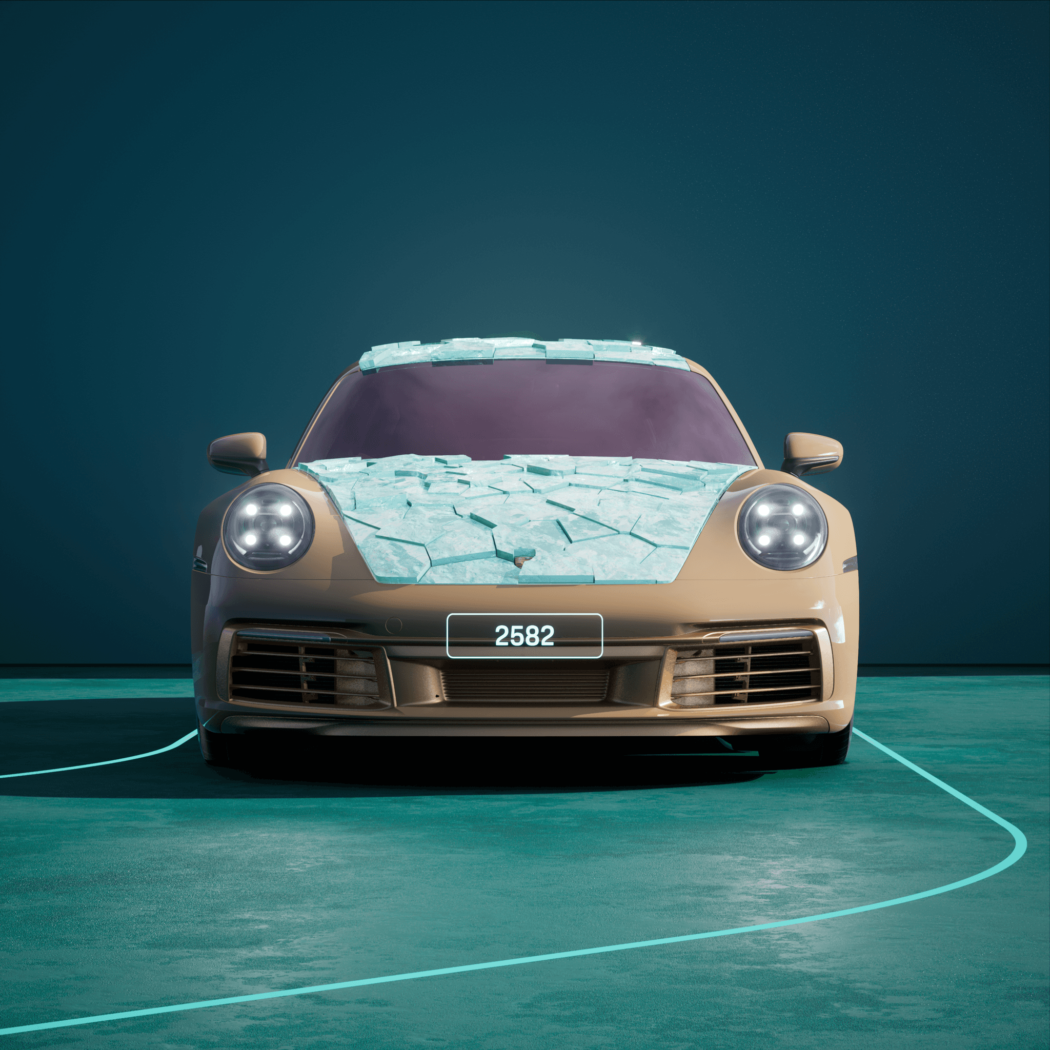 The PORSCHΞ 911 2582 image in phase