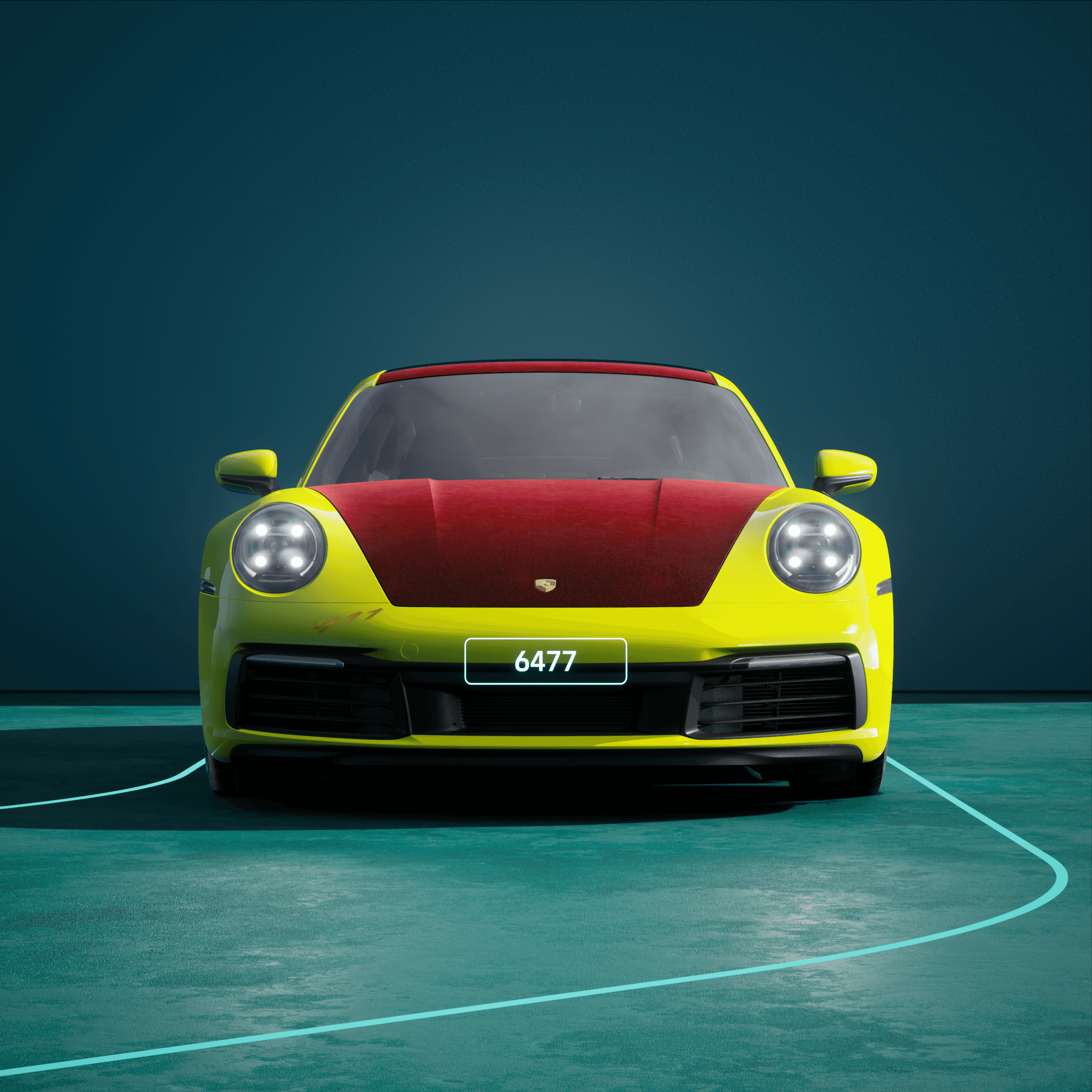 The PORSCHΞ 911 6477 image in phase