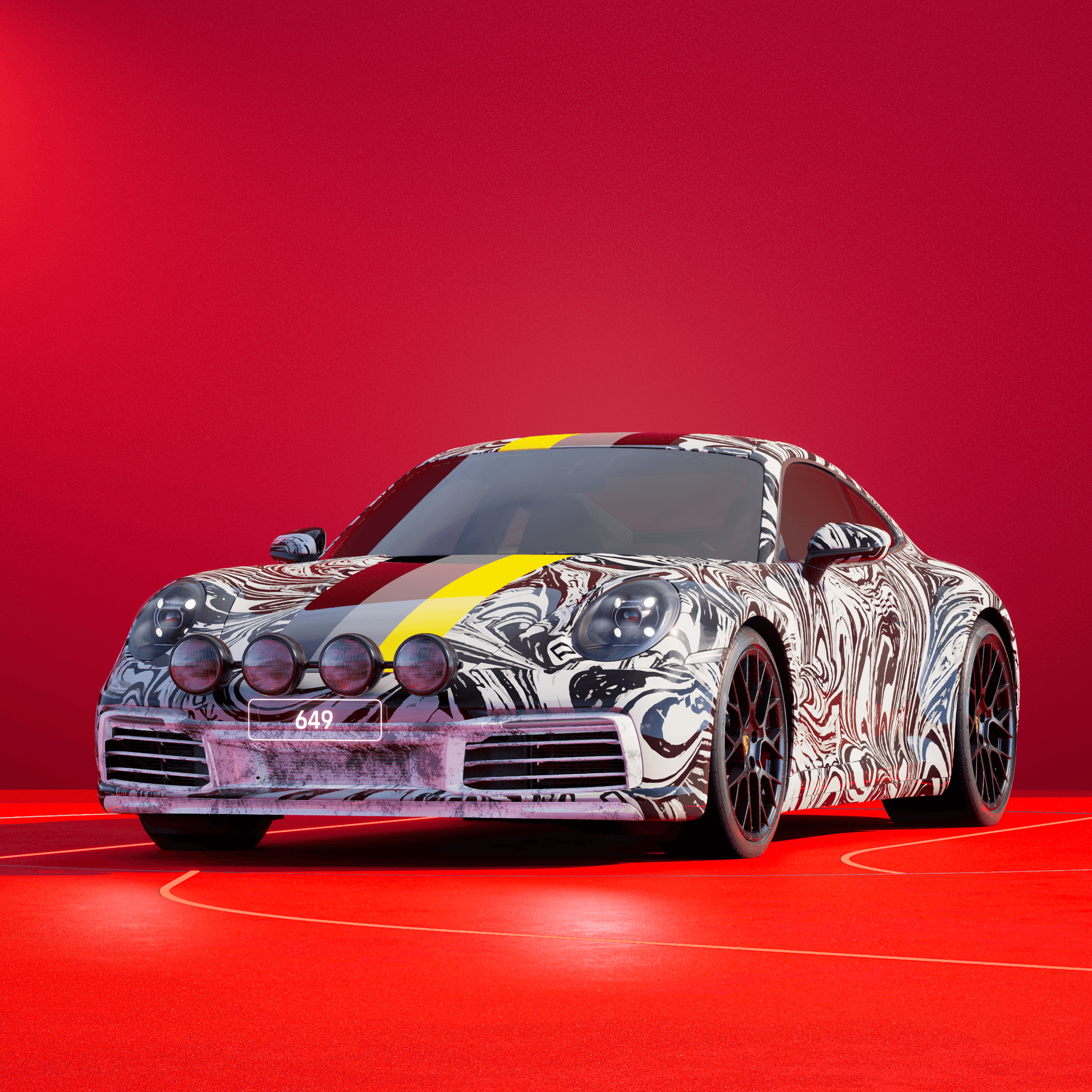 The PORSCHΞ 911 649 image in phase