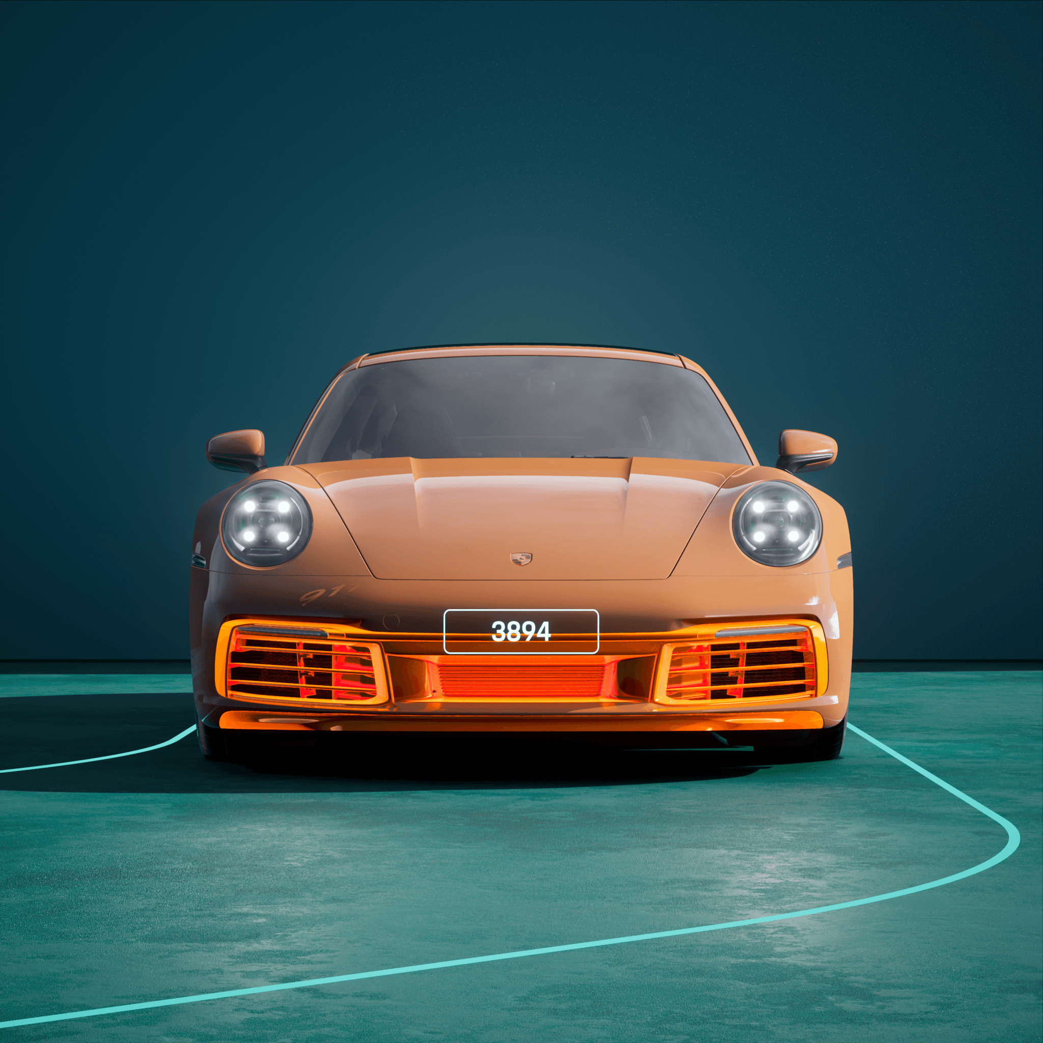 The PORSCHΞ 911 3894 image in phase