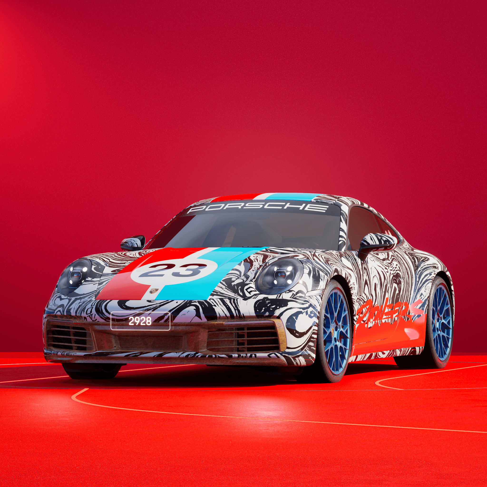 The PORSCHΞ 911 2928 image in phase