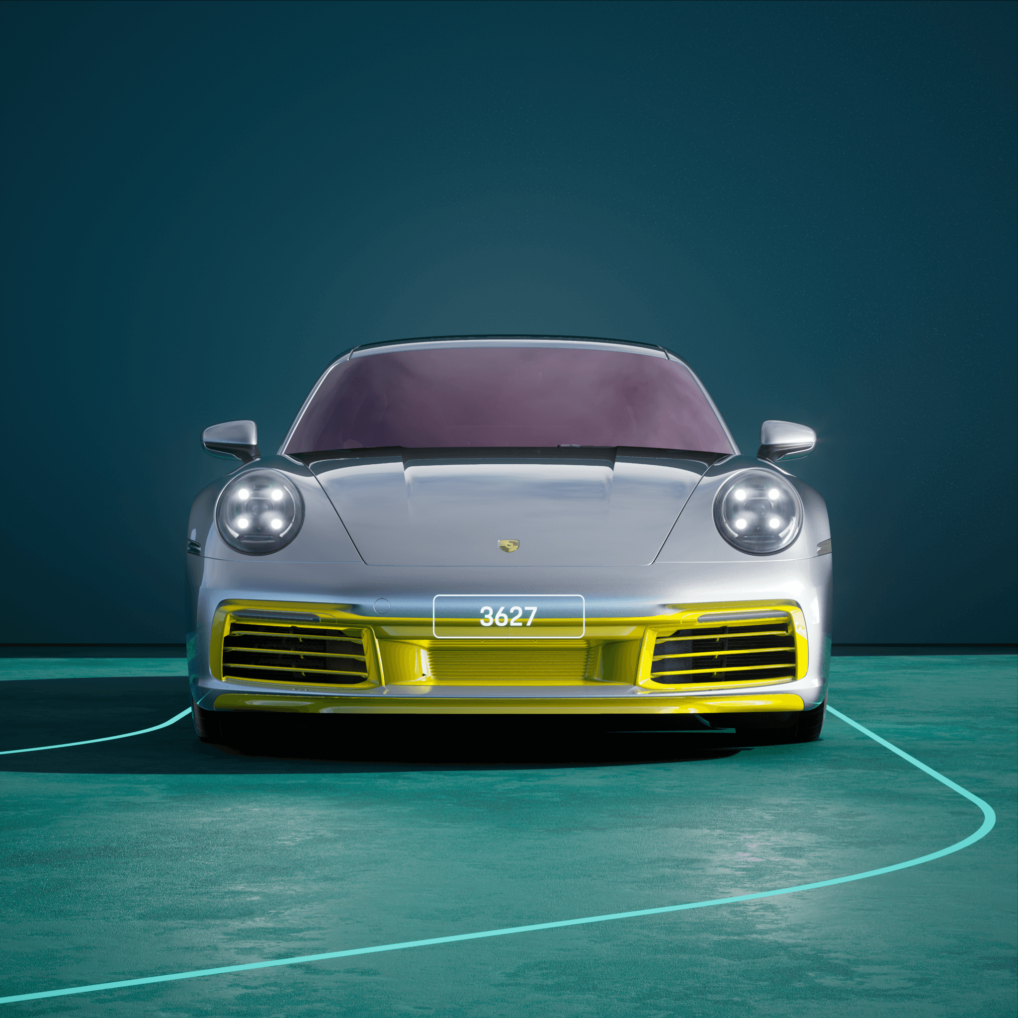 The PORSCHΞ 911 3627 image in phase