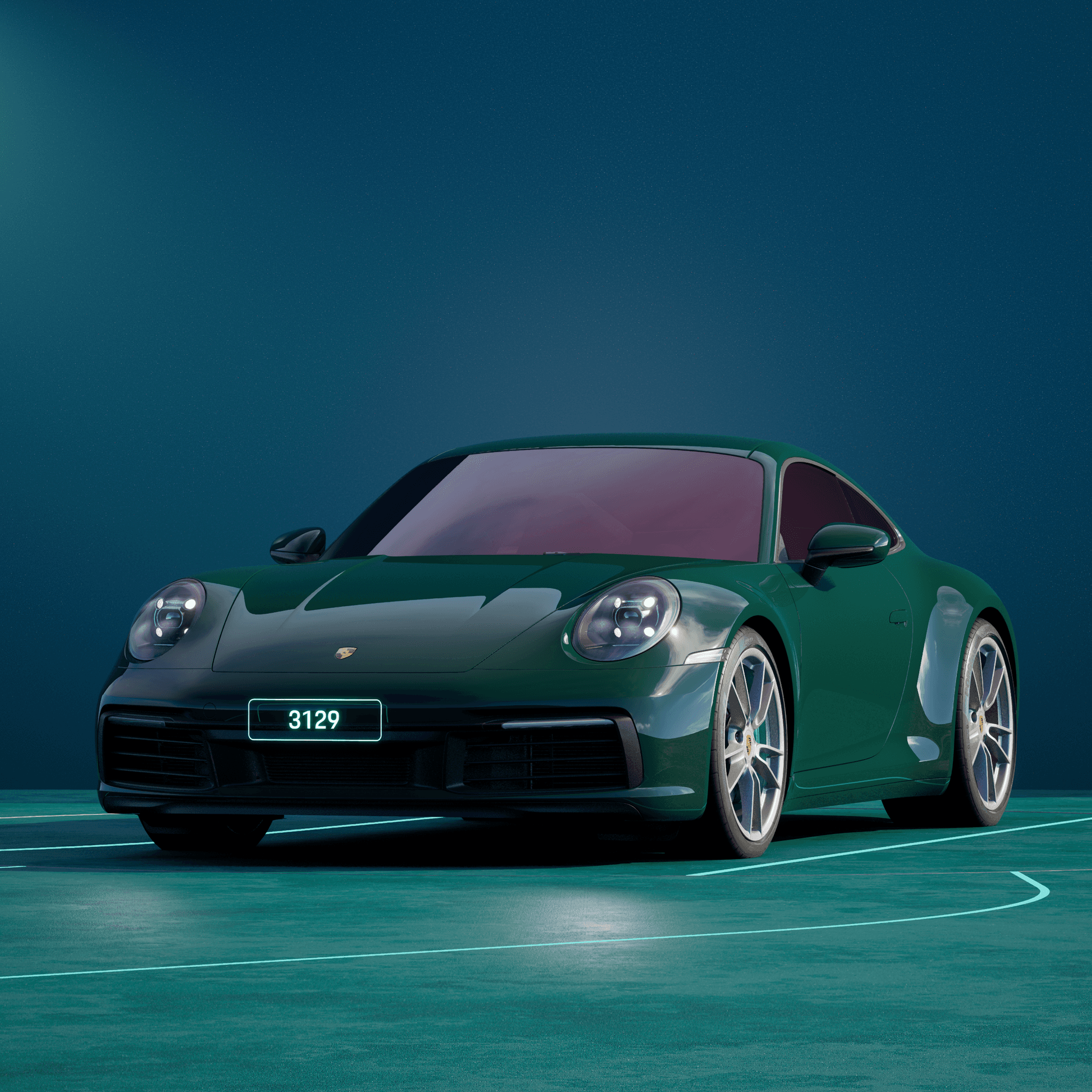 The PORSCHΞ 911 3129 image in phase