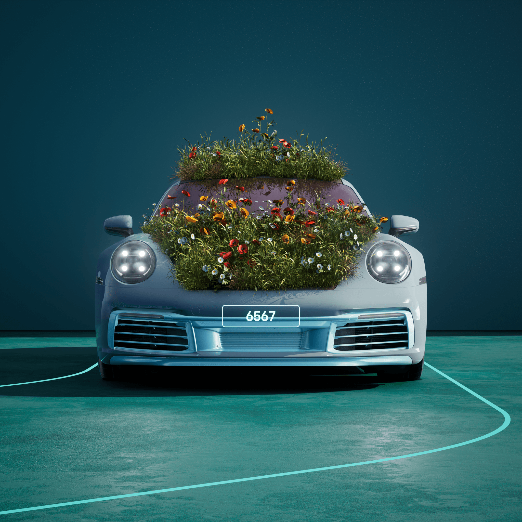 The PORSCHΞ 911 6567 image in phase