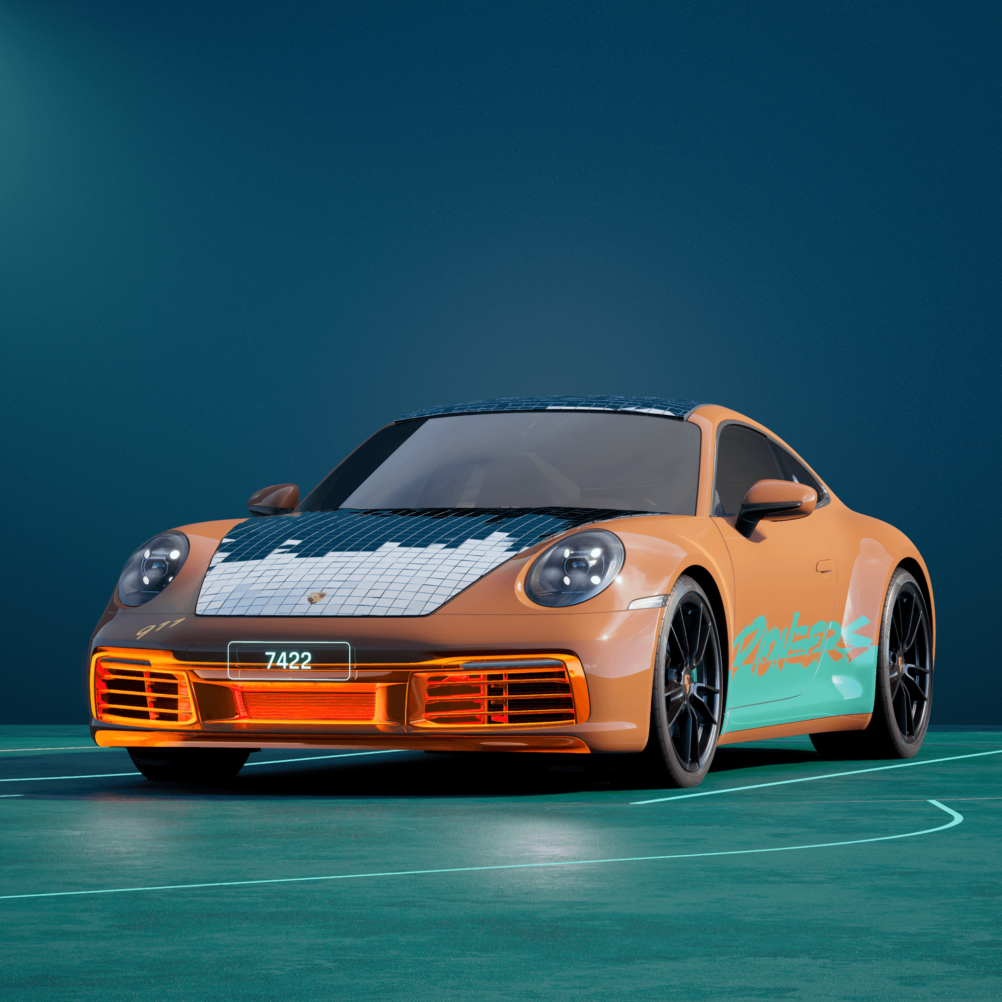 The PORSCHΞ 911 7422 image in phase
