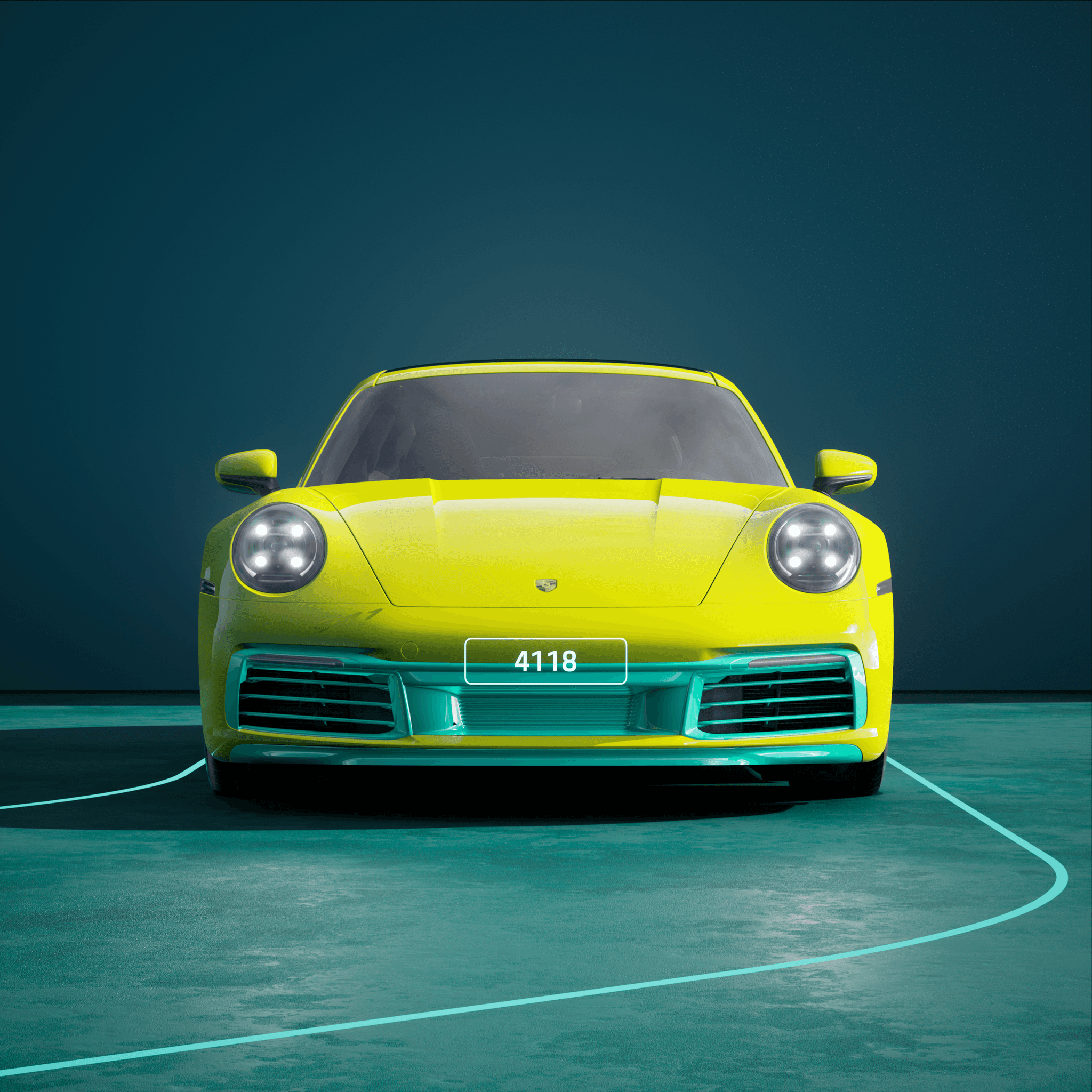 The PORSCHΞ 911 4118 image in phase