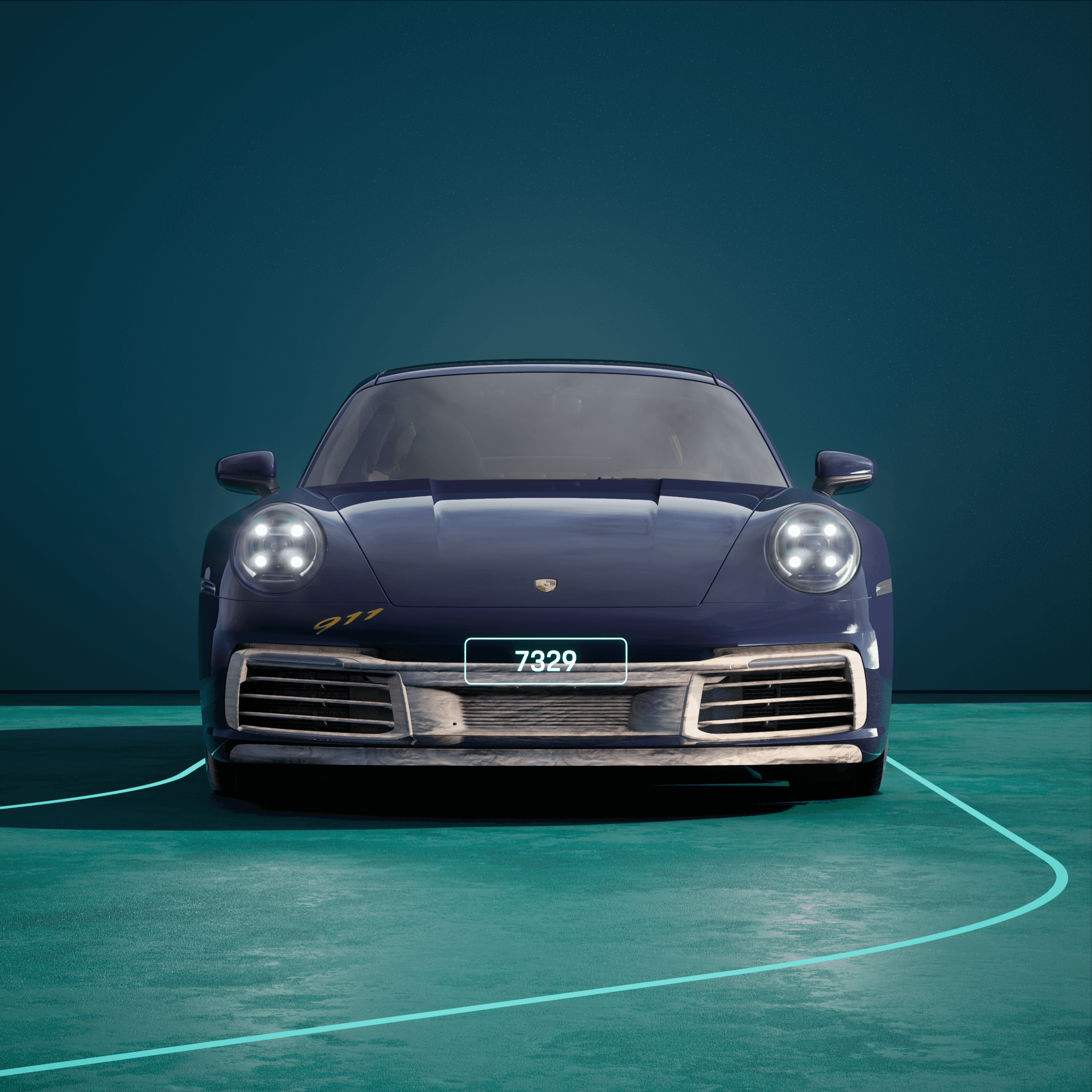 The PORSCHΞ 911 7329 image in phase